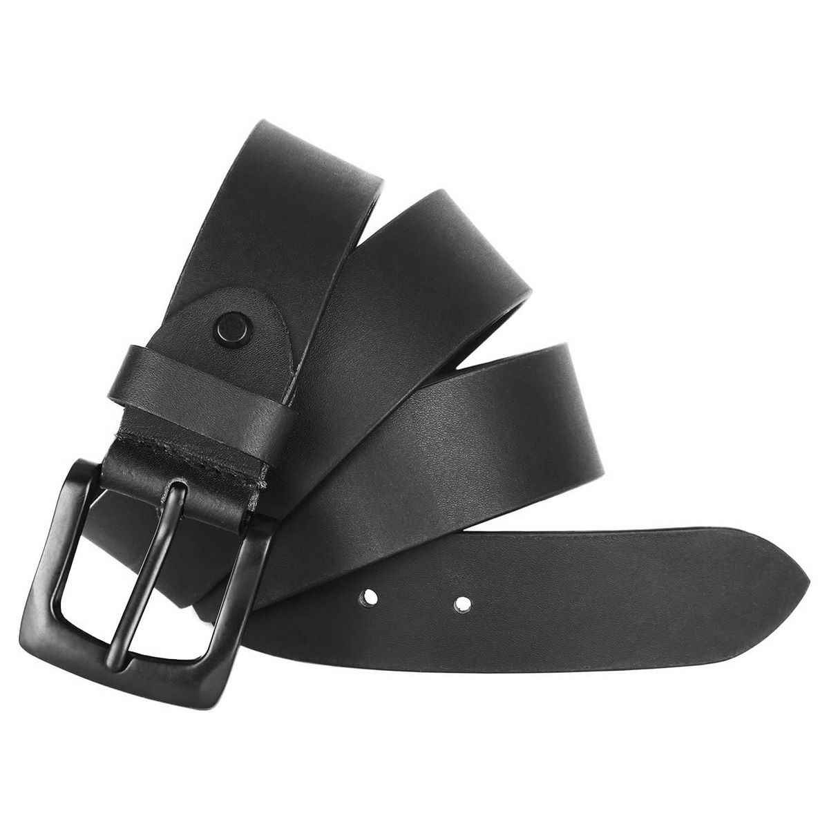Wildhorn Men's Solid Genuine Leather Leather Belt | Black - Free Size