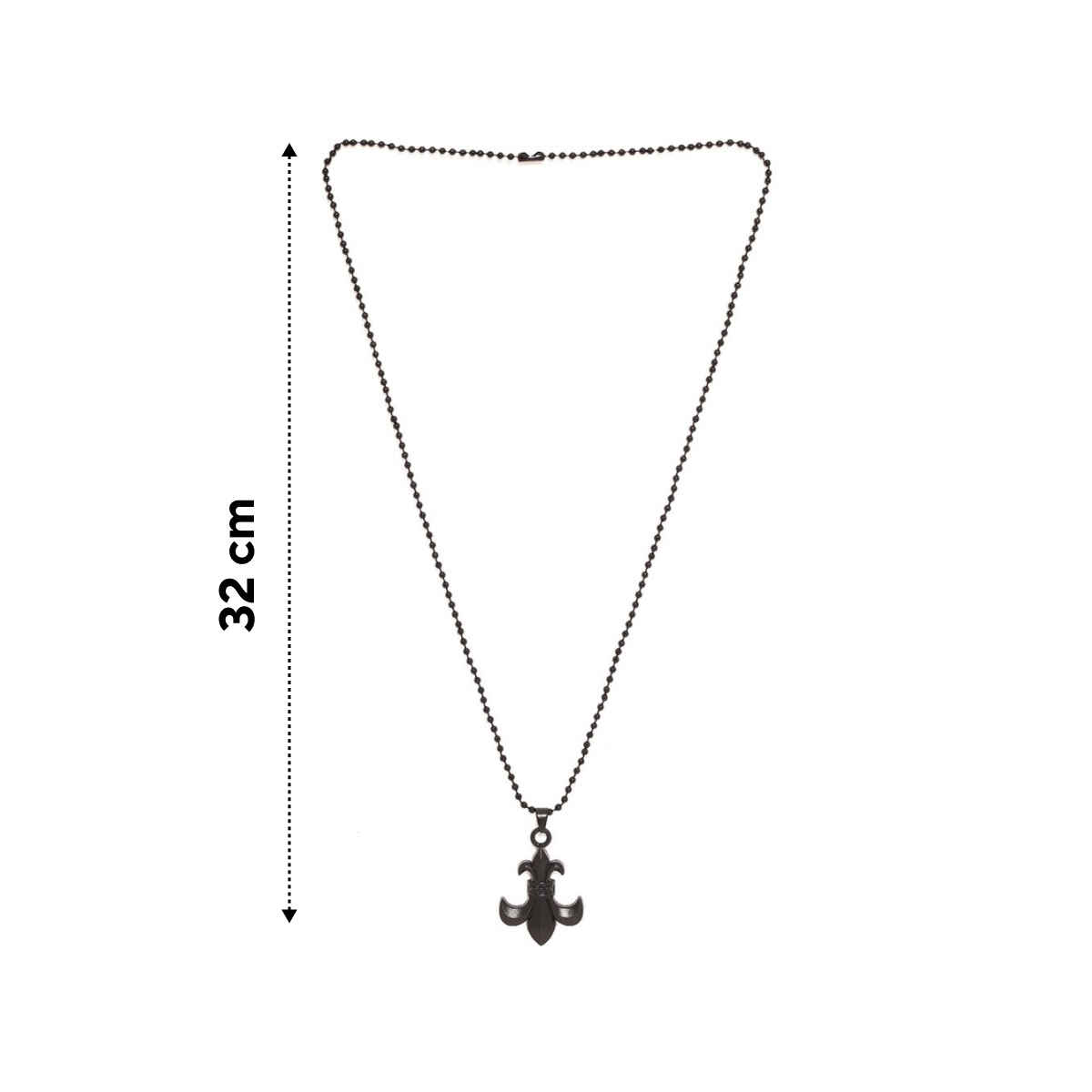 Priyaasi Men's Black Star Pendant And Chain (Bd-Ch-10127)