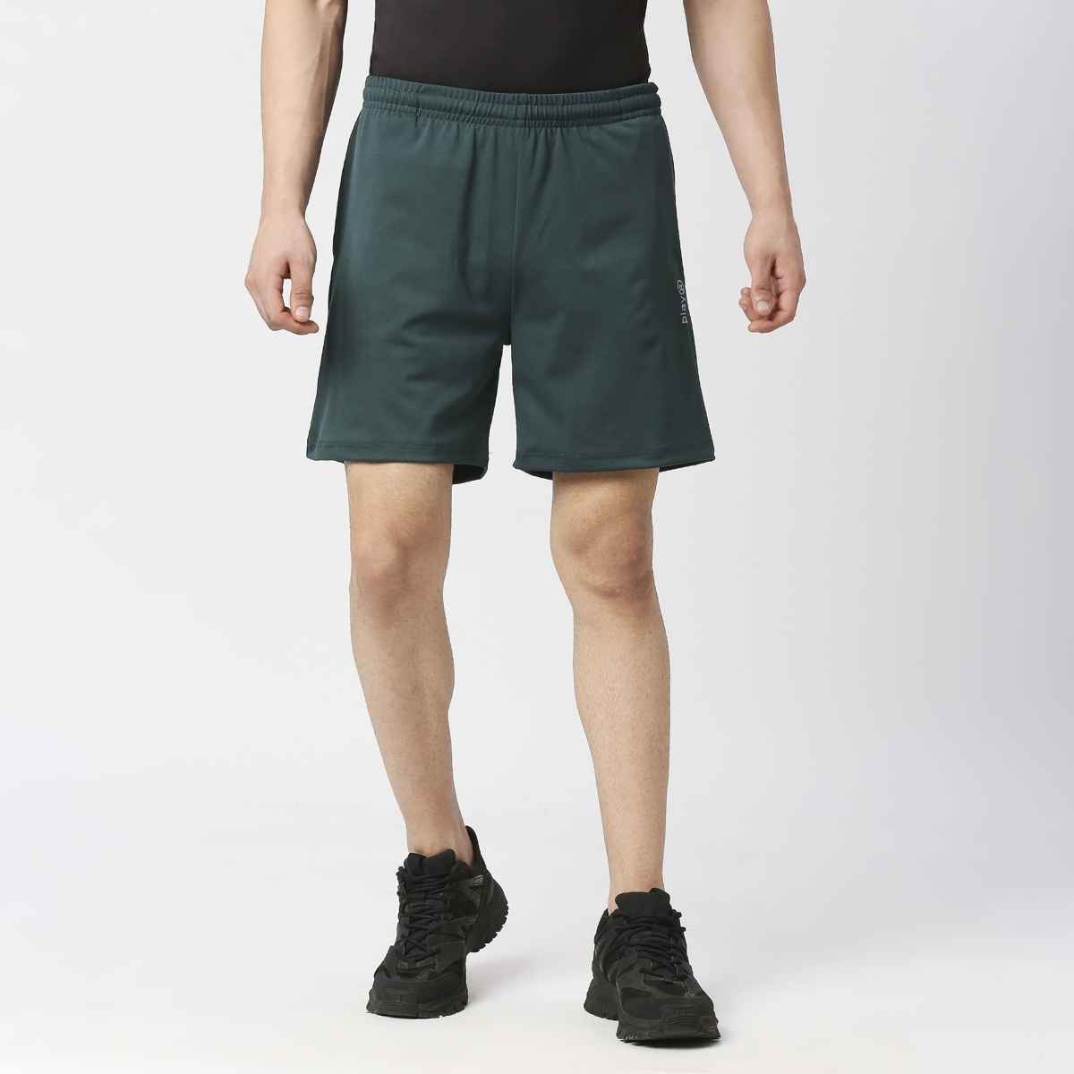 PlayR Men's Running Run Shorts 92% Polyester 8% Spandex | Forest Green - M