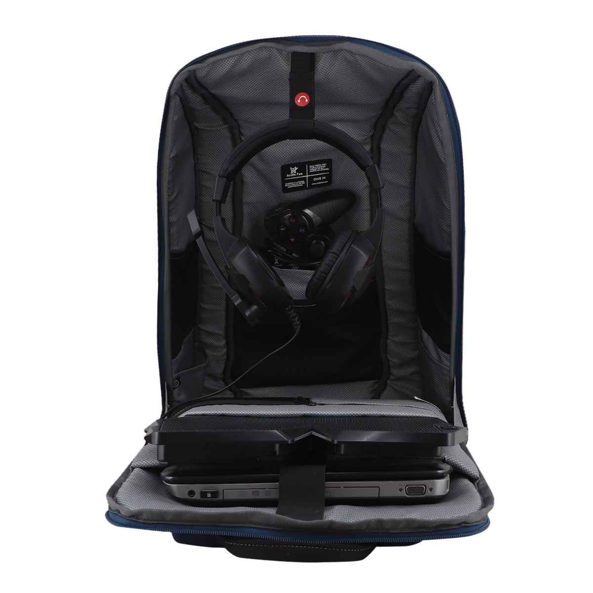 Arctic Fox Unisex Solid Polyester 27 L Top Handle Laptop Backpack | Blue - 17 Inches