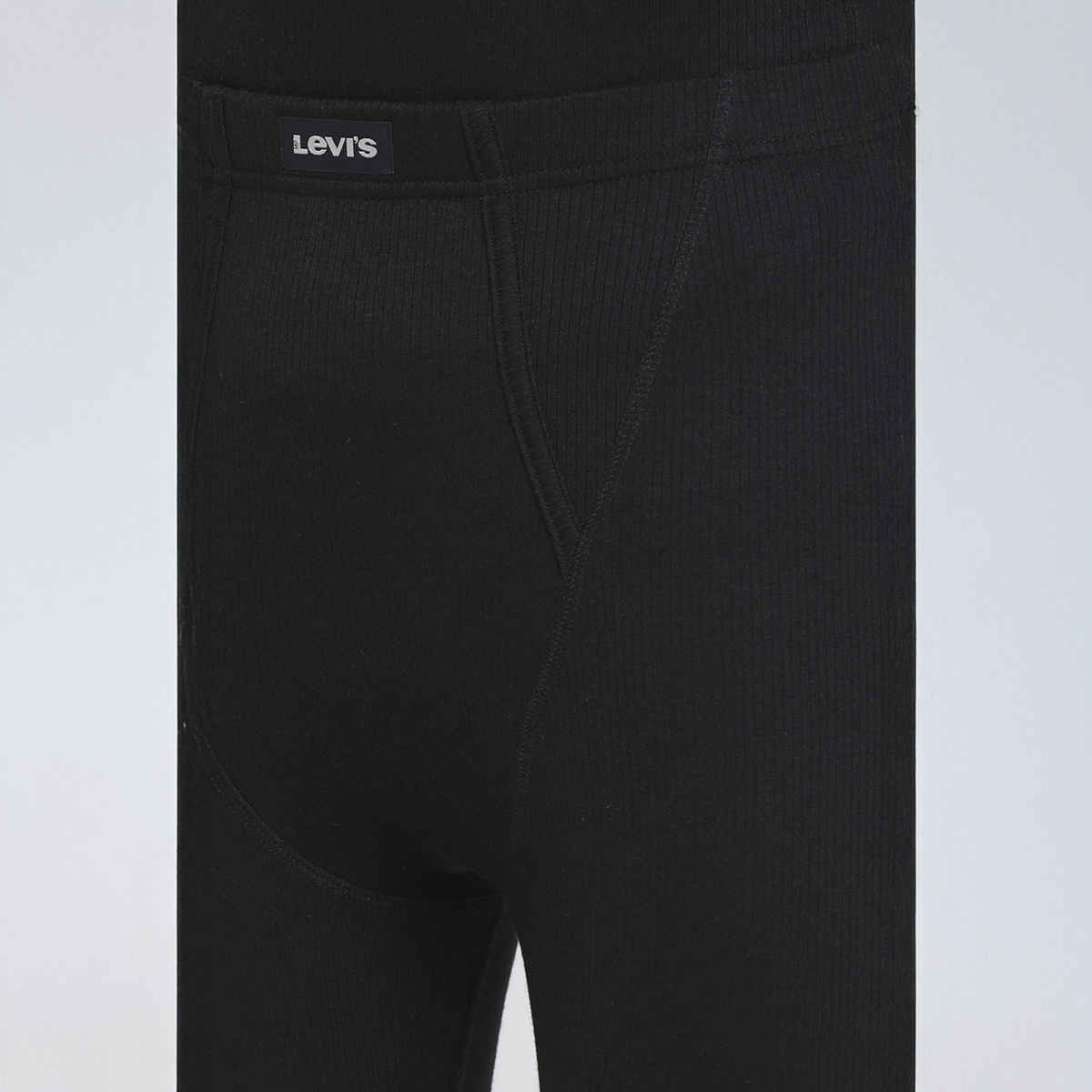Levi's Men's Regular Fit Full Length Thermal Bottom Wear (Black)-Pack of 1-XL