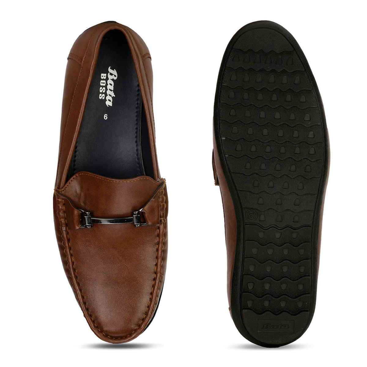 Bata Brown Moccassins For Men - 10