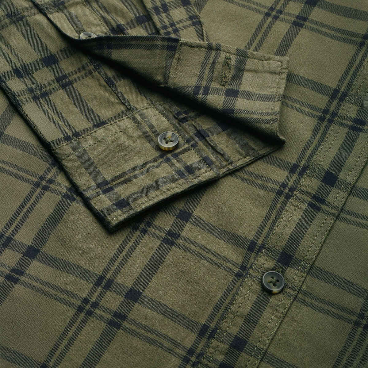 The Indian Garage Co Men's Slim Fit Checkered Casual Shirt | Green - M