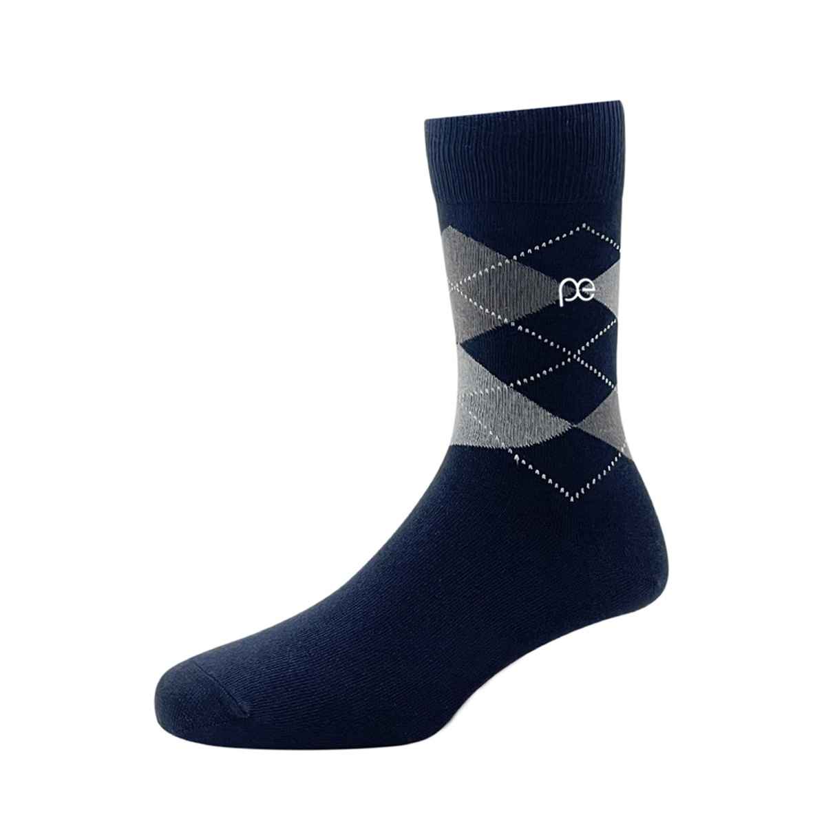 Peter England Men's Patterned Cotton Socks | Assorted - Free Size