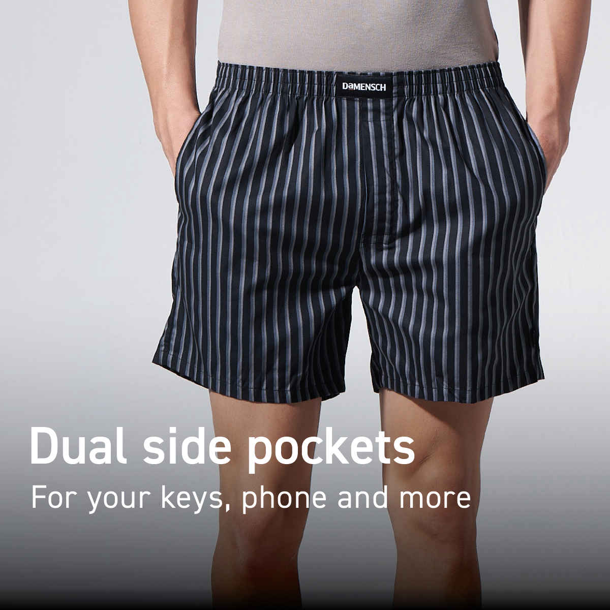 DaMENSCH Ultra-light Cotton Men's Boxer Shorts | Black - L