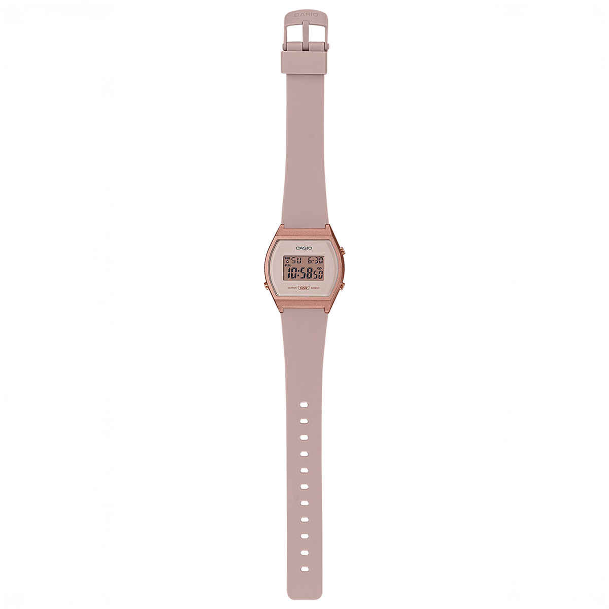 Casio Women's Vintage LW-204-4ADF Rose Gold Digital Dial Watch | Pink Resin Strap (D213)