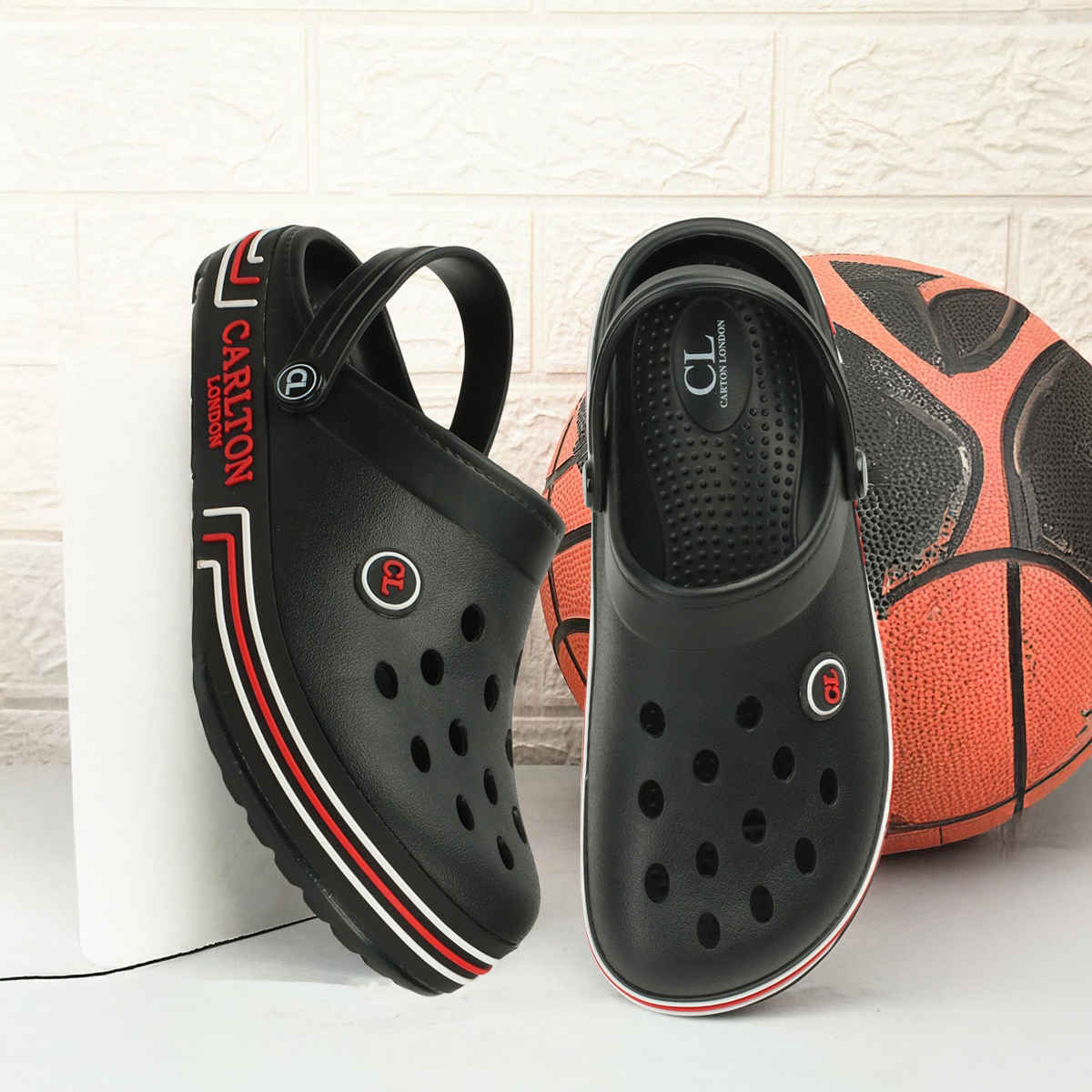 Carlton London Black Comfortable Men Clogs Shoes | UK 10