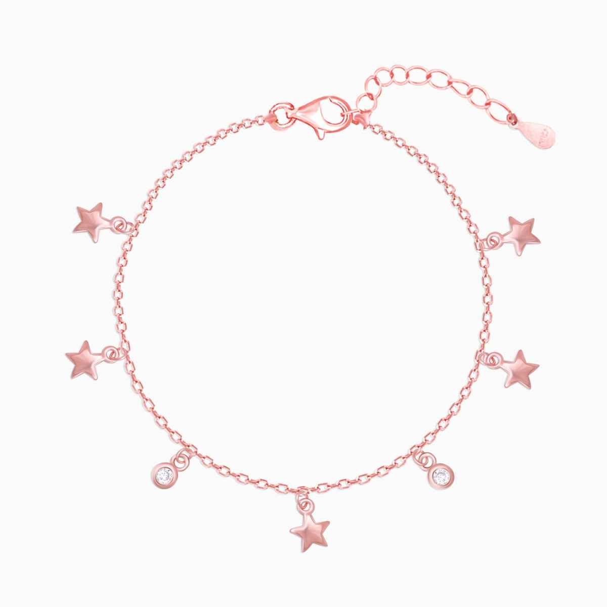 GIVA Rose Gold Zircon Marvel Bracelet