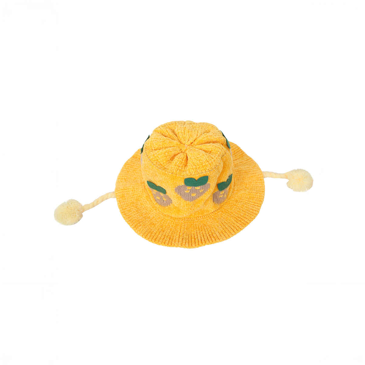Fabseasons Unisex Faux Fur Bucket Hat | Yellow | 2 - 5 years
