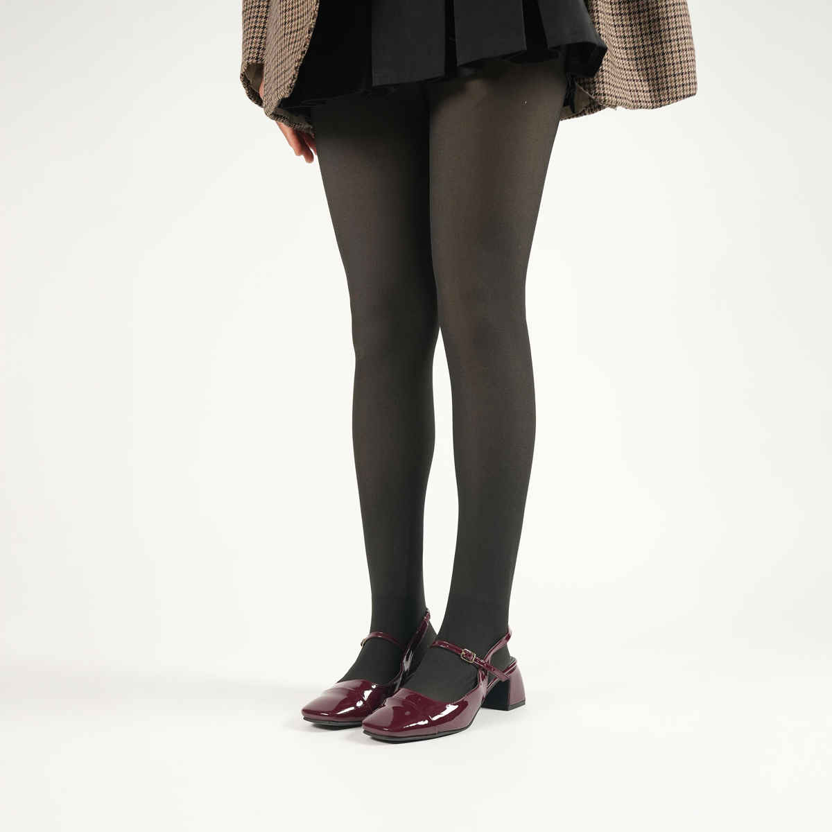 Theater Women Sheer Black Opaque Stockings S-XL (24-38 In)