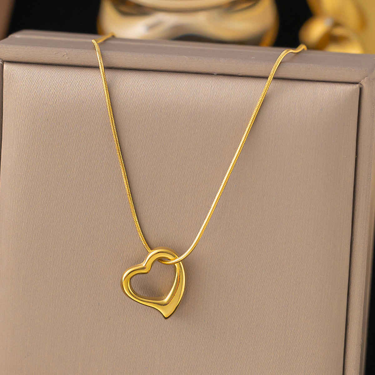 LabelShe Gold-Plated Heart Themed Pendant Necklace | LS-PS-26383