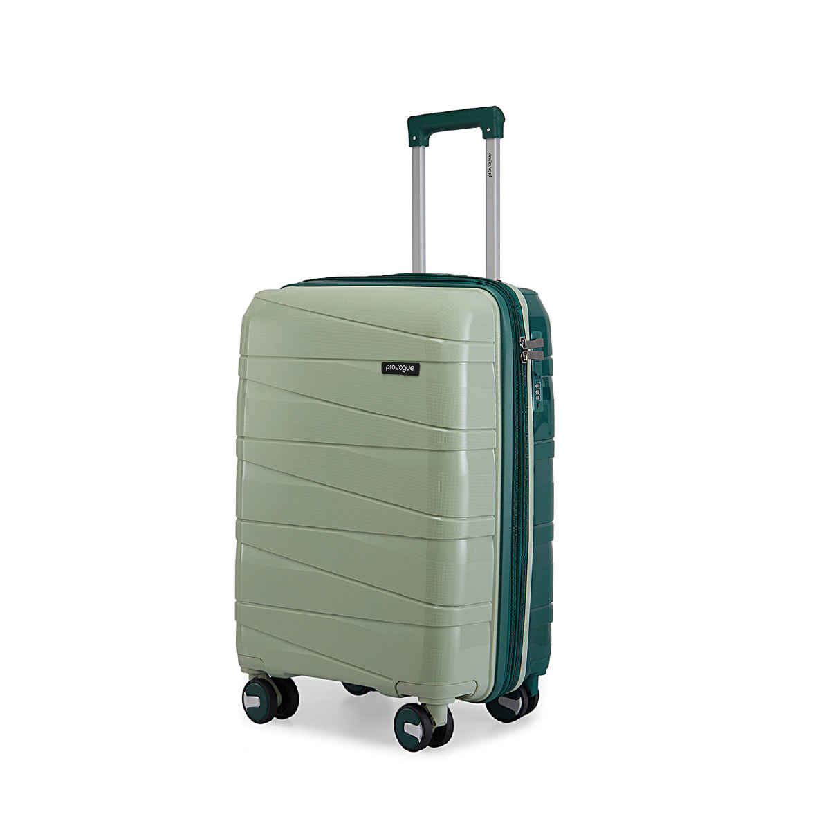 Provogue Azure Hard-Sided PP Large Check-in Luggage Trolley Bag | Laurel and Hunter Green - 75 cm