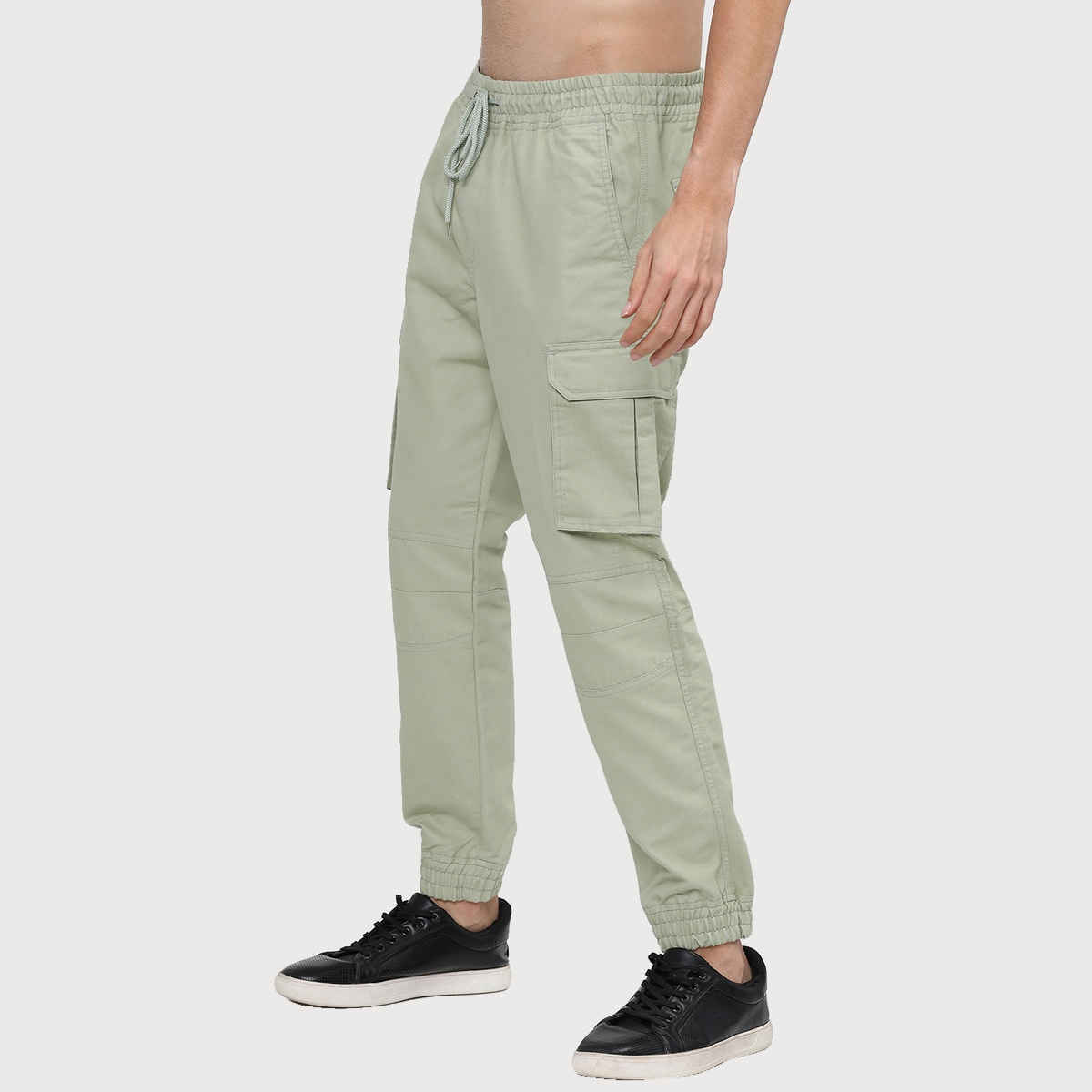 Ketch Men's Tapered Fit Trousers | Light Green - 36