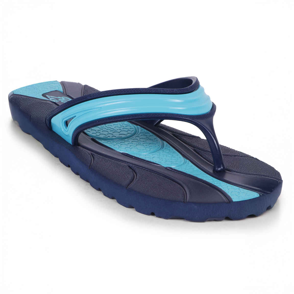 Action Men's Ong-19 Slippers | Evening Walk | Bathroom | Room Slippers | Blue and Spring Green - UK 9