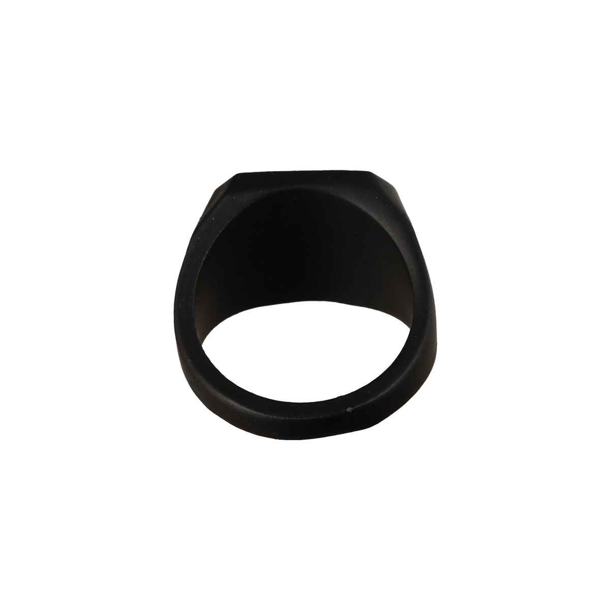 Priyaasi Bold By Priyaasi Solid Black Block Finger Ring For Men (Bd-Rng-30018)