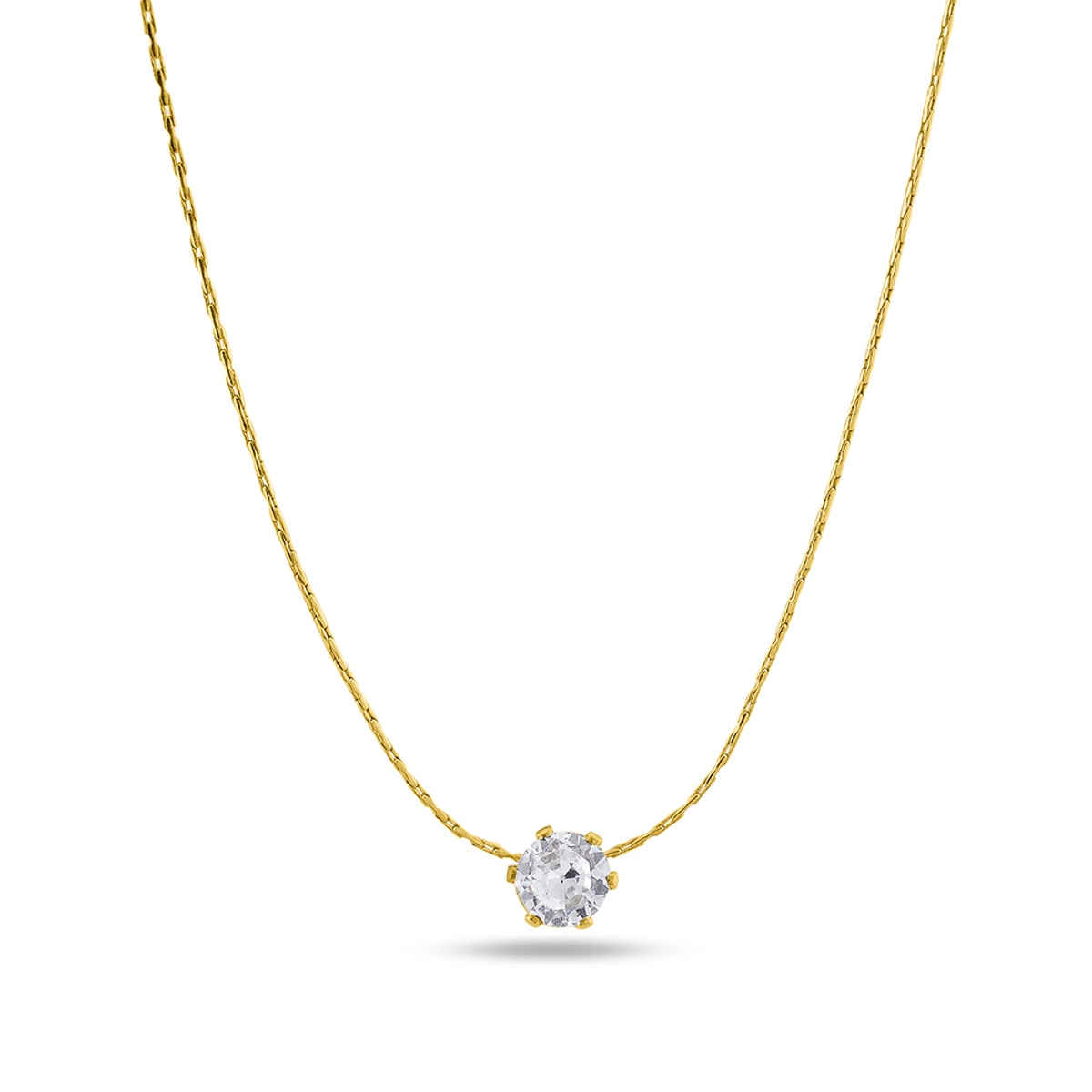 Palmonas Delicate Diamond Studded Necklace For Womens | Waterproof And Anti-Tarnish