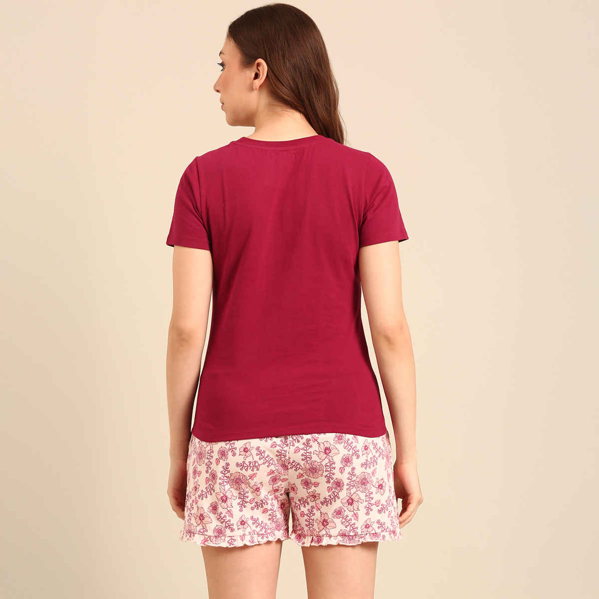 Pepe Jeans Womens Floral Premium Cotton Women Nightsuit - Pack of 1 (L) Comfort Fit