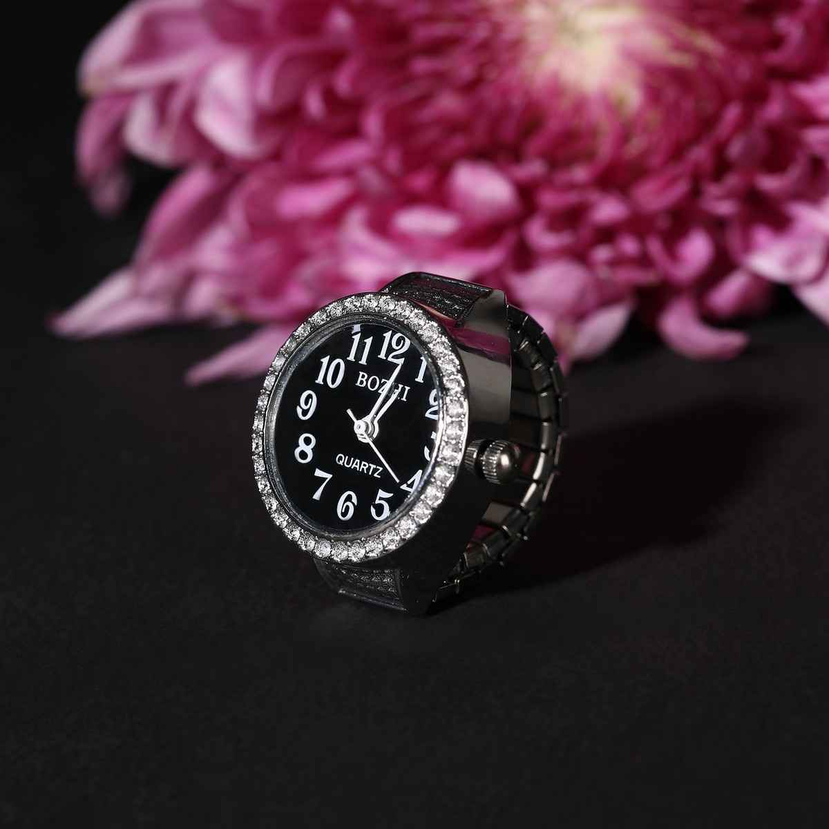 Fashion Frill Women's Romen Watch Rings Black Onesize