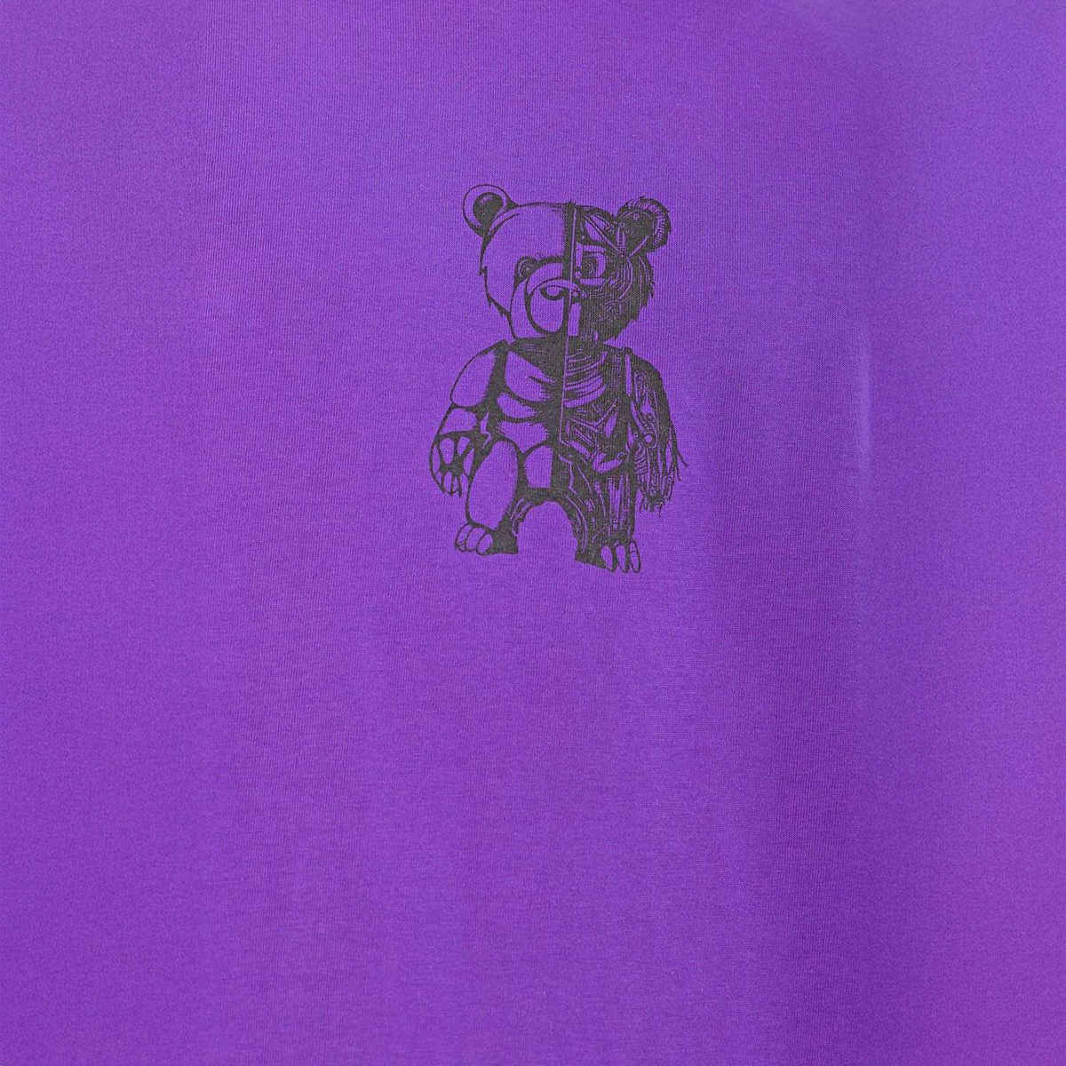 The Indian Garage Co Men's Casual Boxy Placement Print T-shirt | 1023-Mtee-165-3 | Dusted Grape - XL