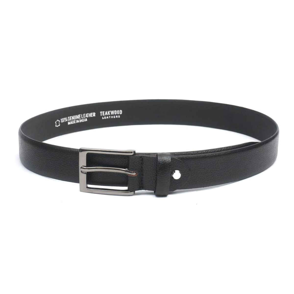 Teakwood Men's Solid Genuine Leather Reversible Belt | Black and Brown - 34 Inches