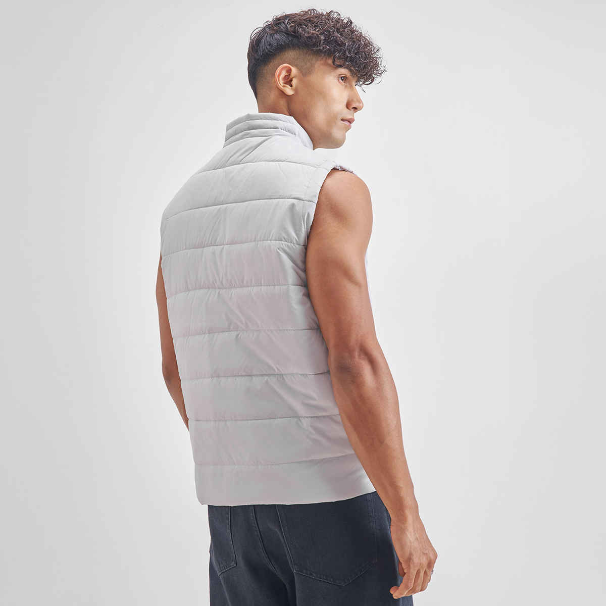 Highlander Men's Puffer Jacket | Light Grey - 2XL