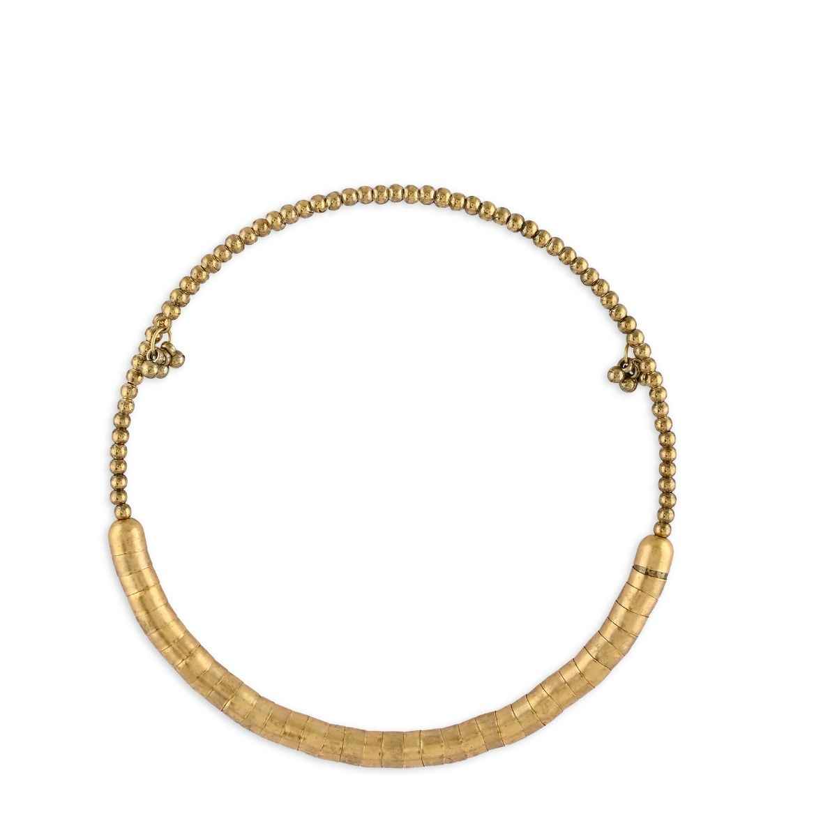 Fida Gilded Fused Beaded Choker Necklace