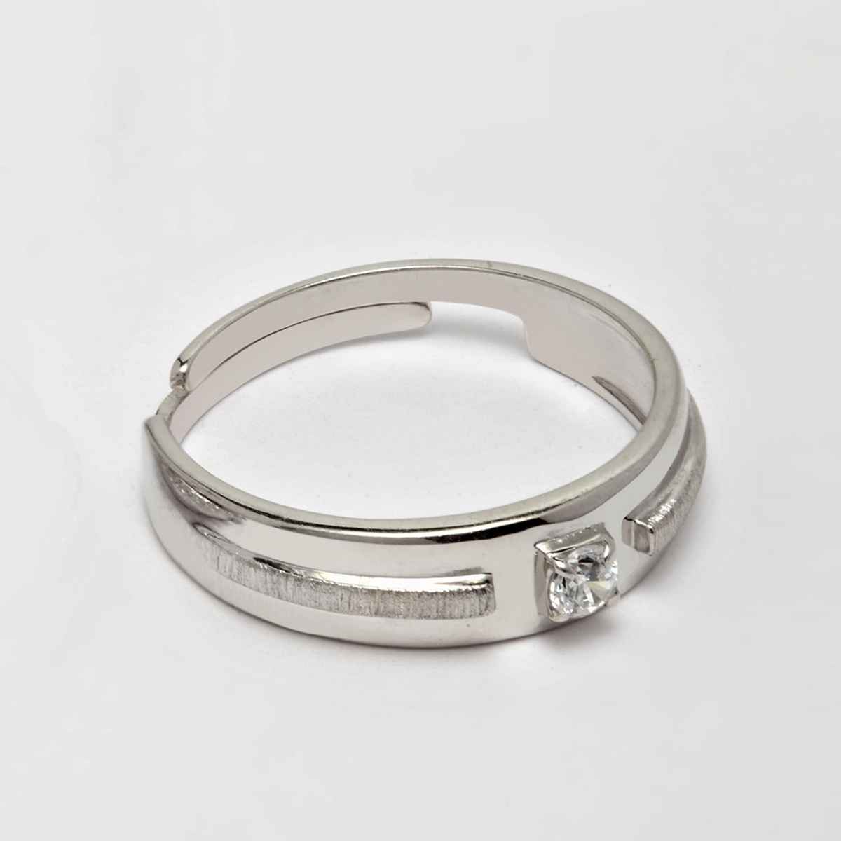 Clara Pure 925 Sterling Silver Nario Adjustable Ring Gift For Men And Boys | Partial Matte Finish