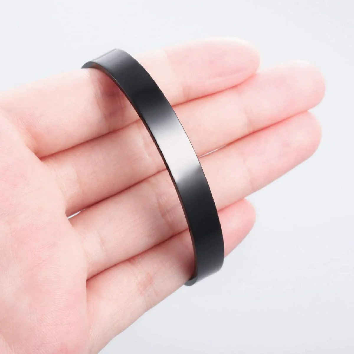Men's Cuff 8Mm Bracelet Black