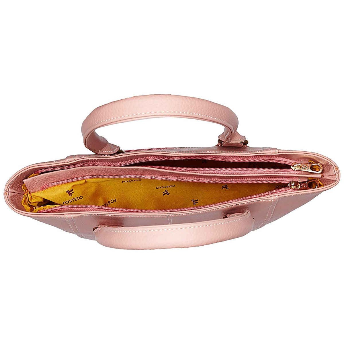 Fostelo Women's Vegan Leather Everly Handbags Shoulder Hobo Bag Ladies Purse | Light Pink | Large