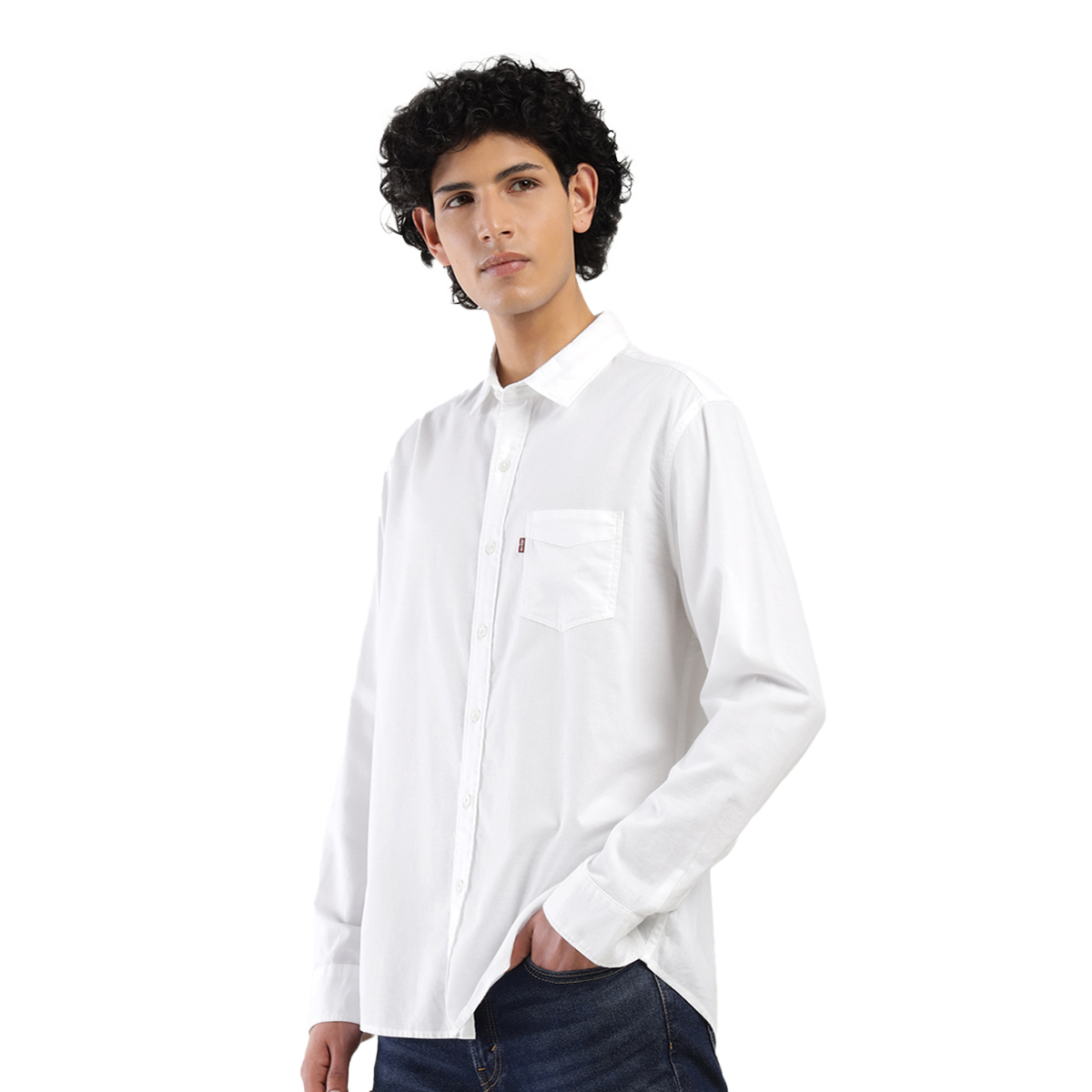 Levi's Men's 100% BCI Cotton Oxford Shirt White - M