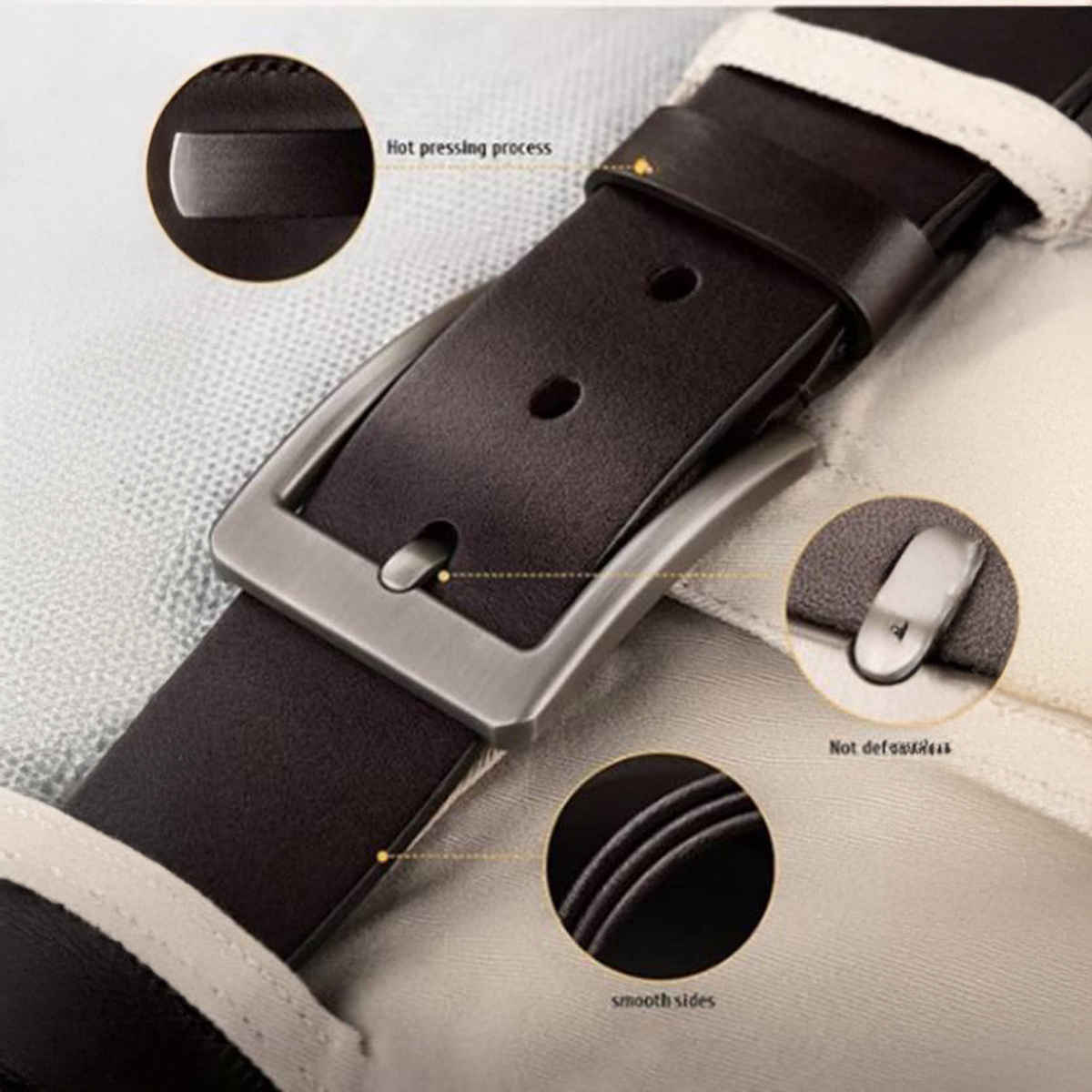 Kaezri Genuine Leather Brown Belt for Men | Ddkatabr - 36