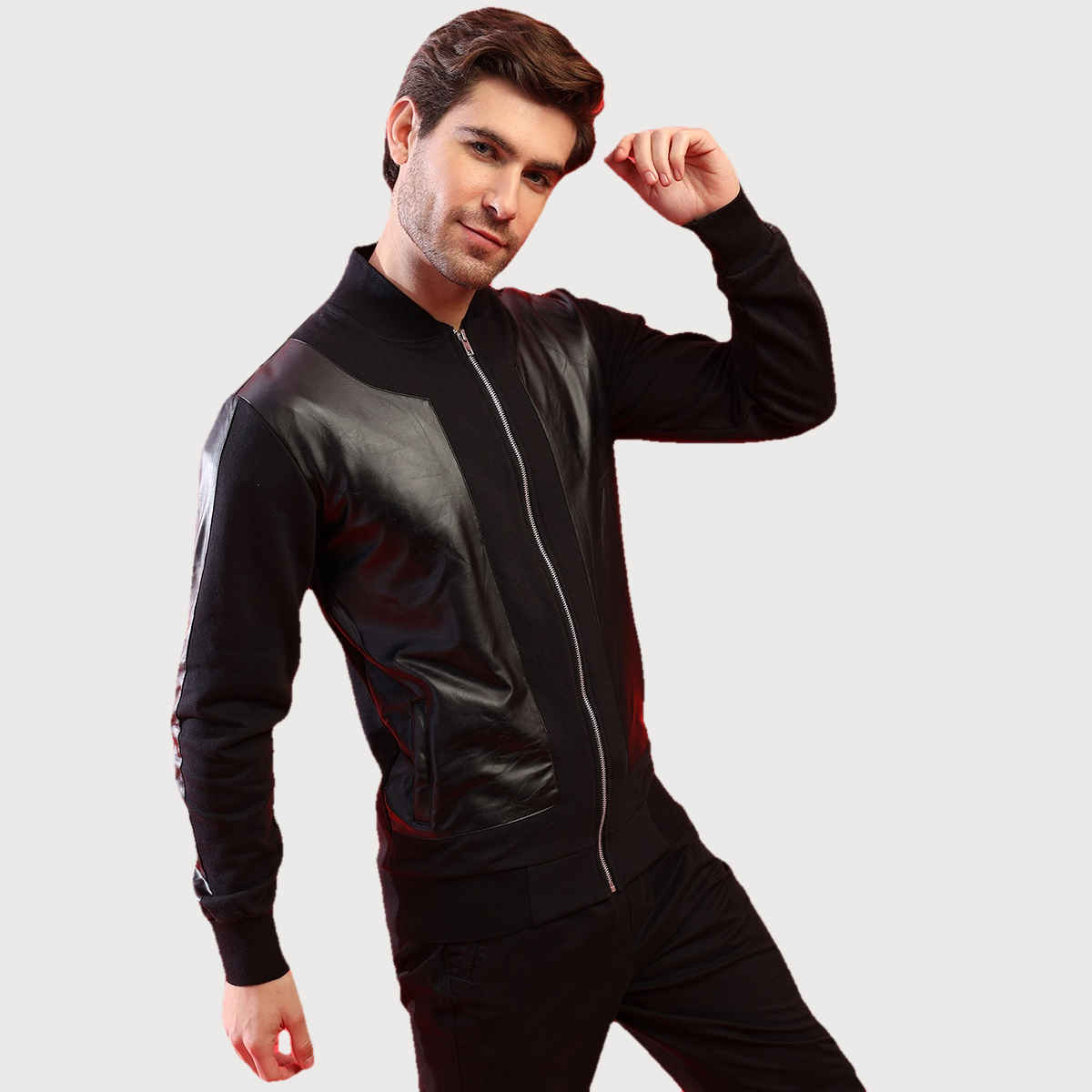 Campus Sutra Men's Jacket | Black - XL