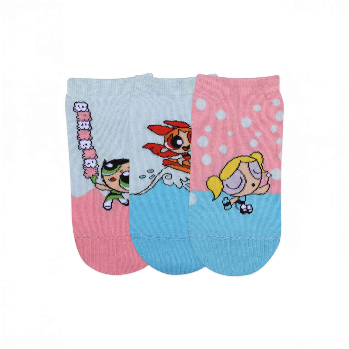 SocksXpress by Balenzia Powerpuff Girls Lowcut Socks For Women | Cotton & Spandex