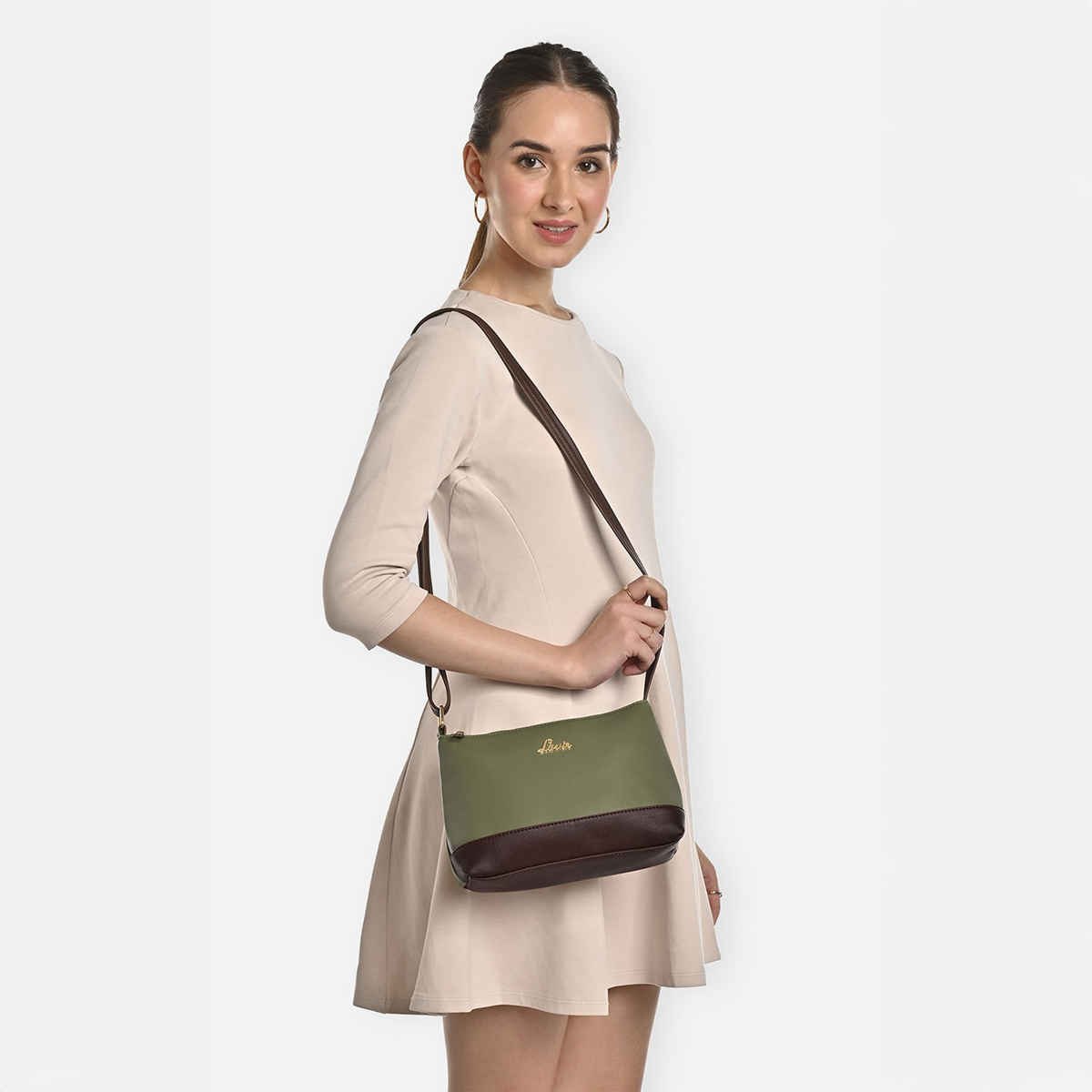 Lavie Women's Taya Cross Body Sling Bag | Ladies Purse Handbag | Olive