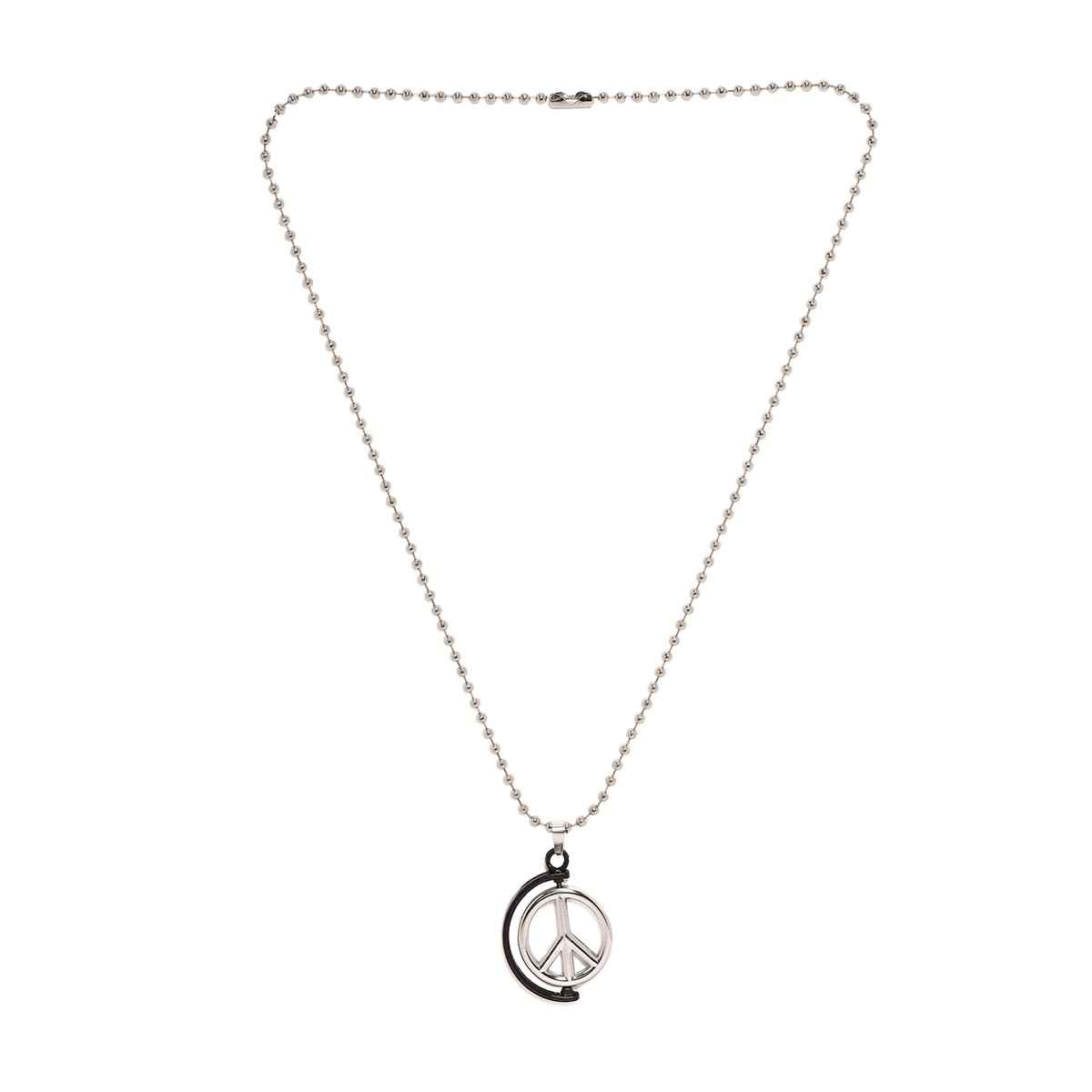 Priyaasi Men's Silver Stainless Steel Pendant Chain (Bd-Ch-10115)
