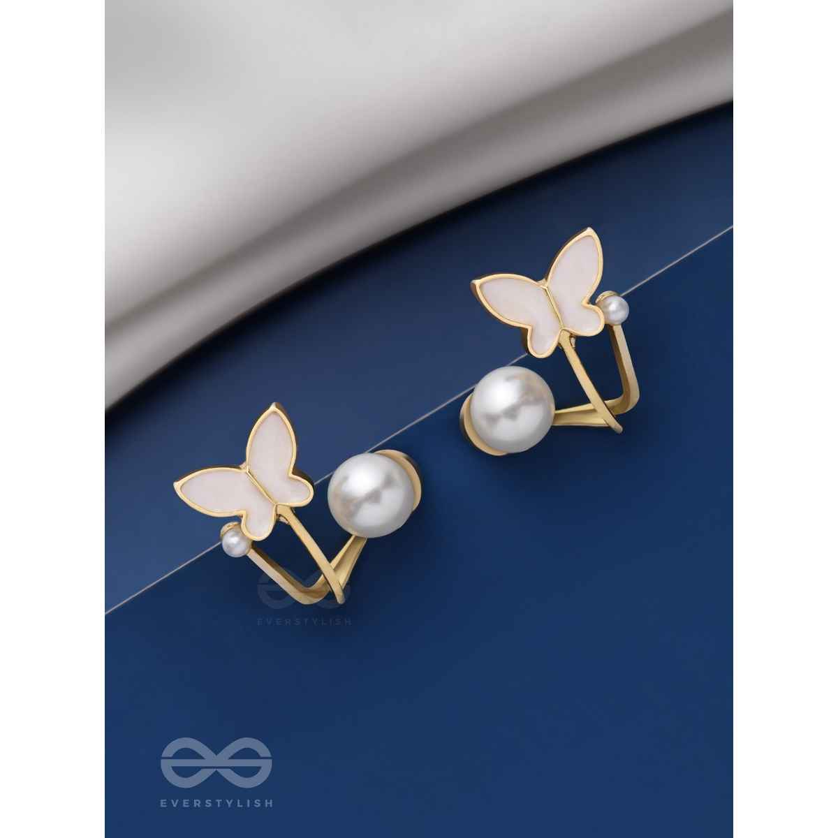 Everstylish A Winged Wonder - Golden and White Ear Jackets