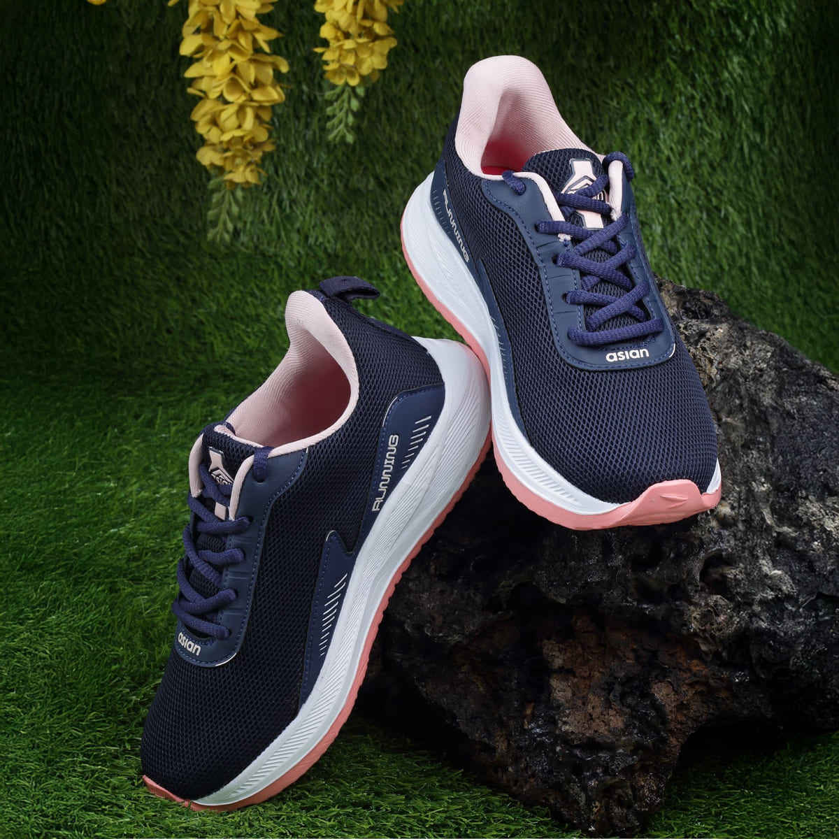 Asian Firefly-09 Women Navy Pink Sports Shoes (Size-6)