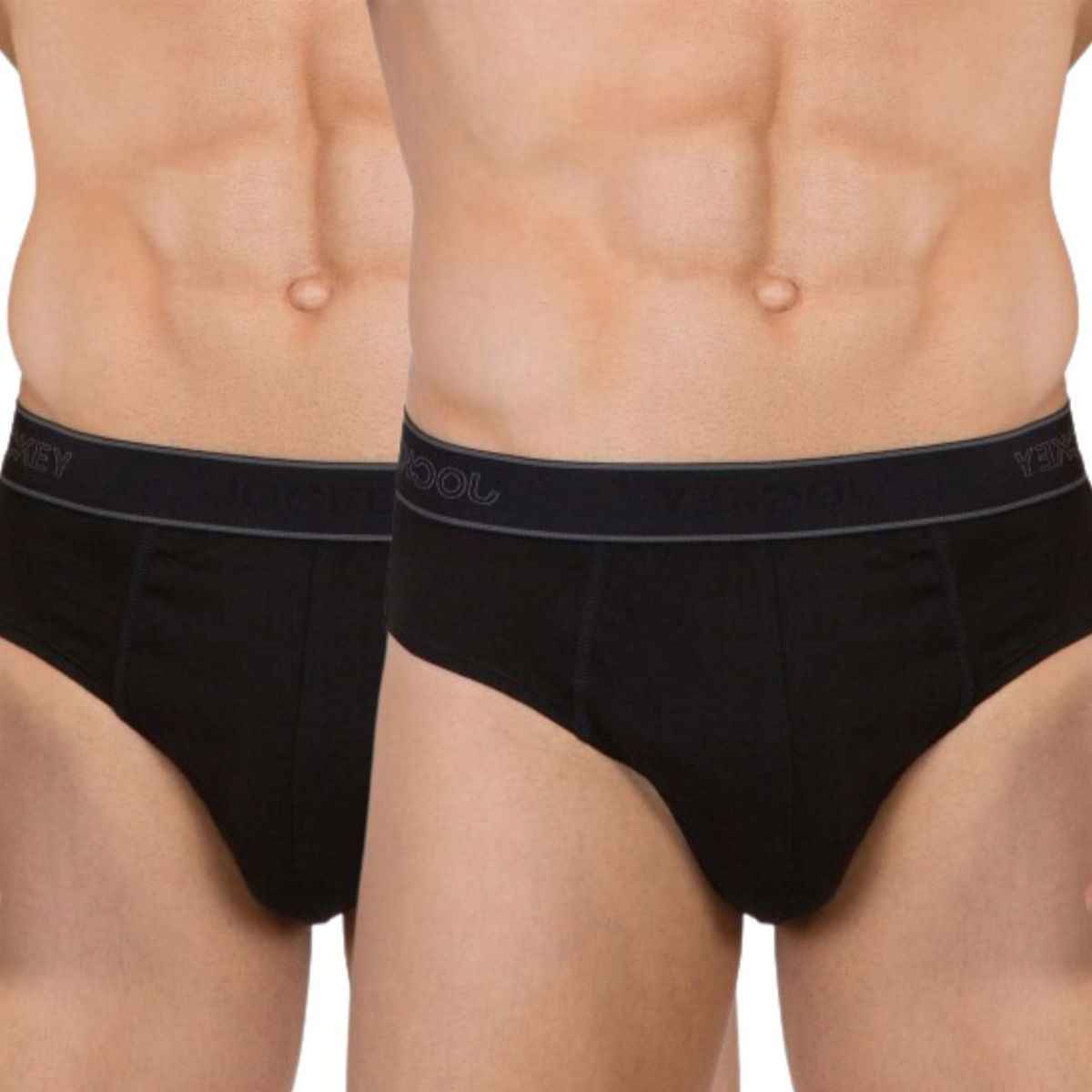 Jockey 1010 Men's Super Combed Cotton Underwear Solid Brief with Stay Fresh Properties (Pack of 2)