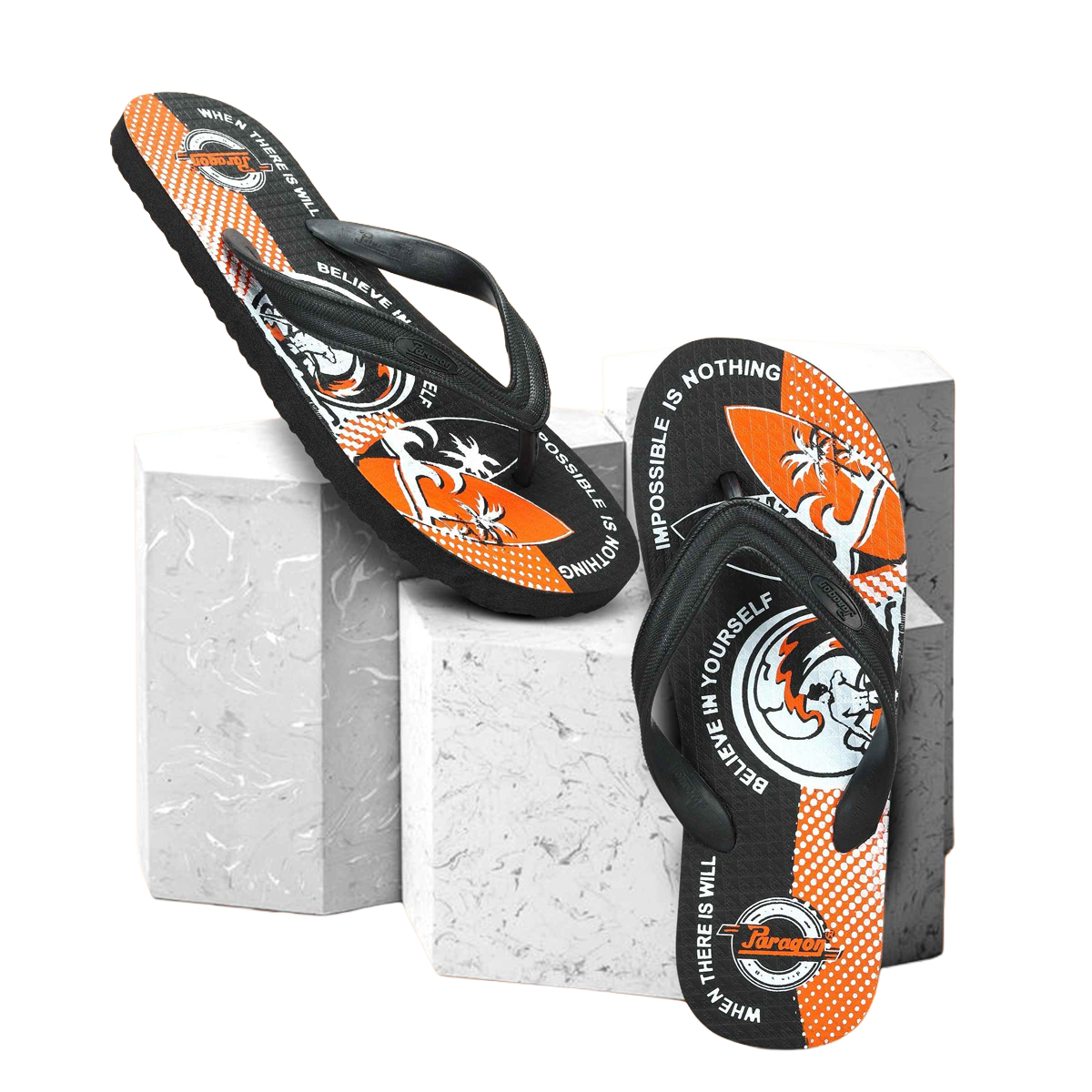 Paragon Men's Orange Hwk Slippers HWK3720G UK 7