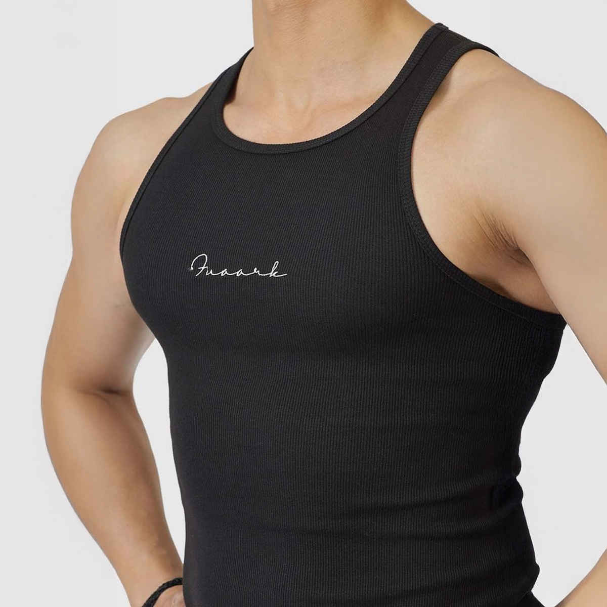 Fuaark Men's Ribbed Tank | Black - M