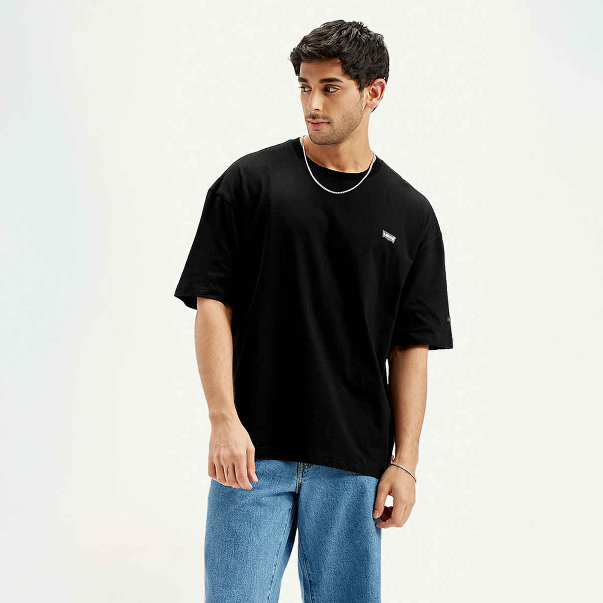 Levi's Men's X Diljit Unisex Graphic Print Loose Fit T-shirt | Black - L