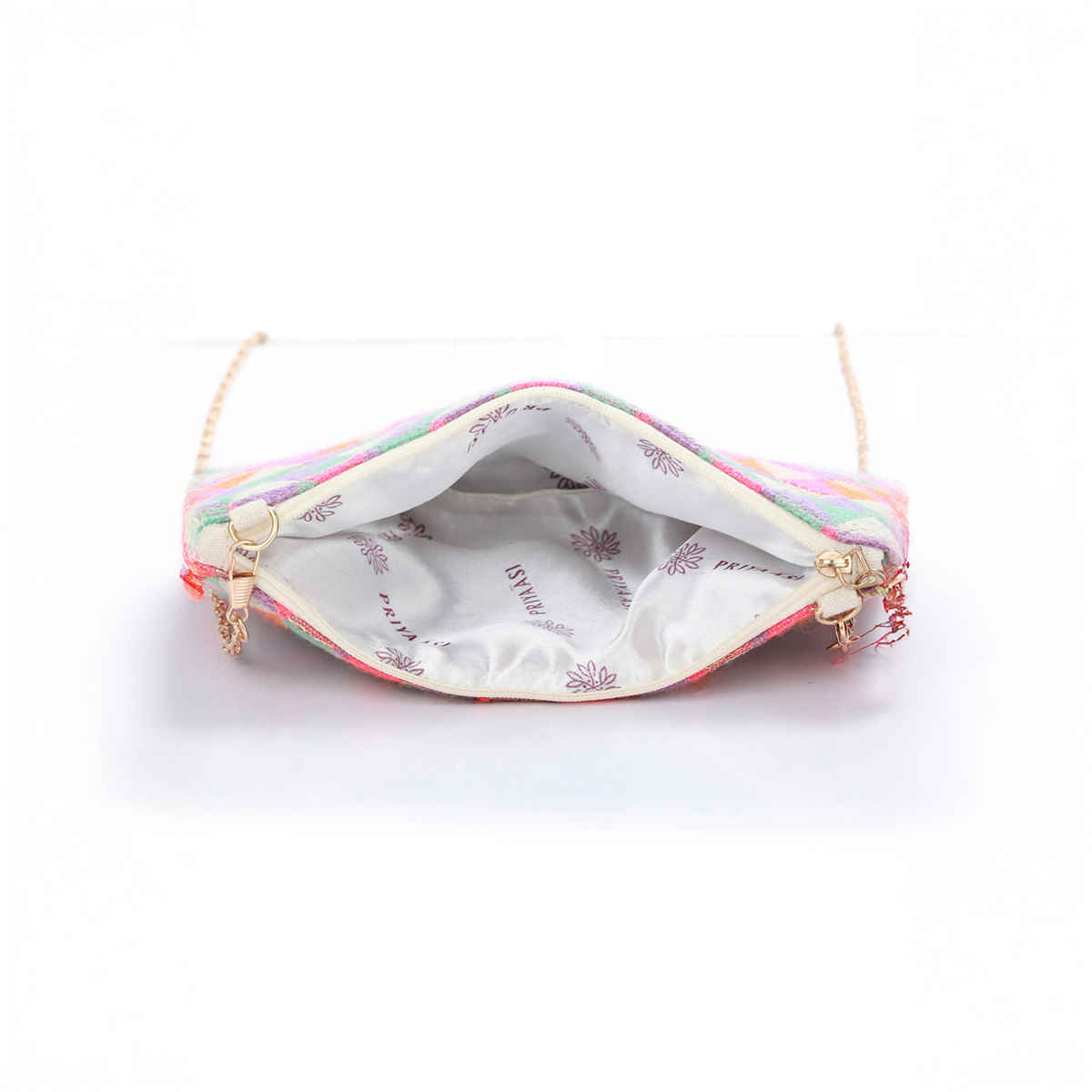 Priyaasi Women's Geometric Fabric 1 L Sling Bag | Multicolour - One Size