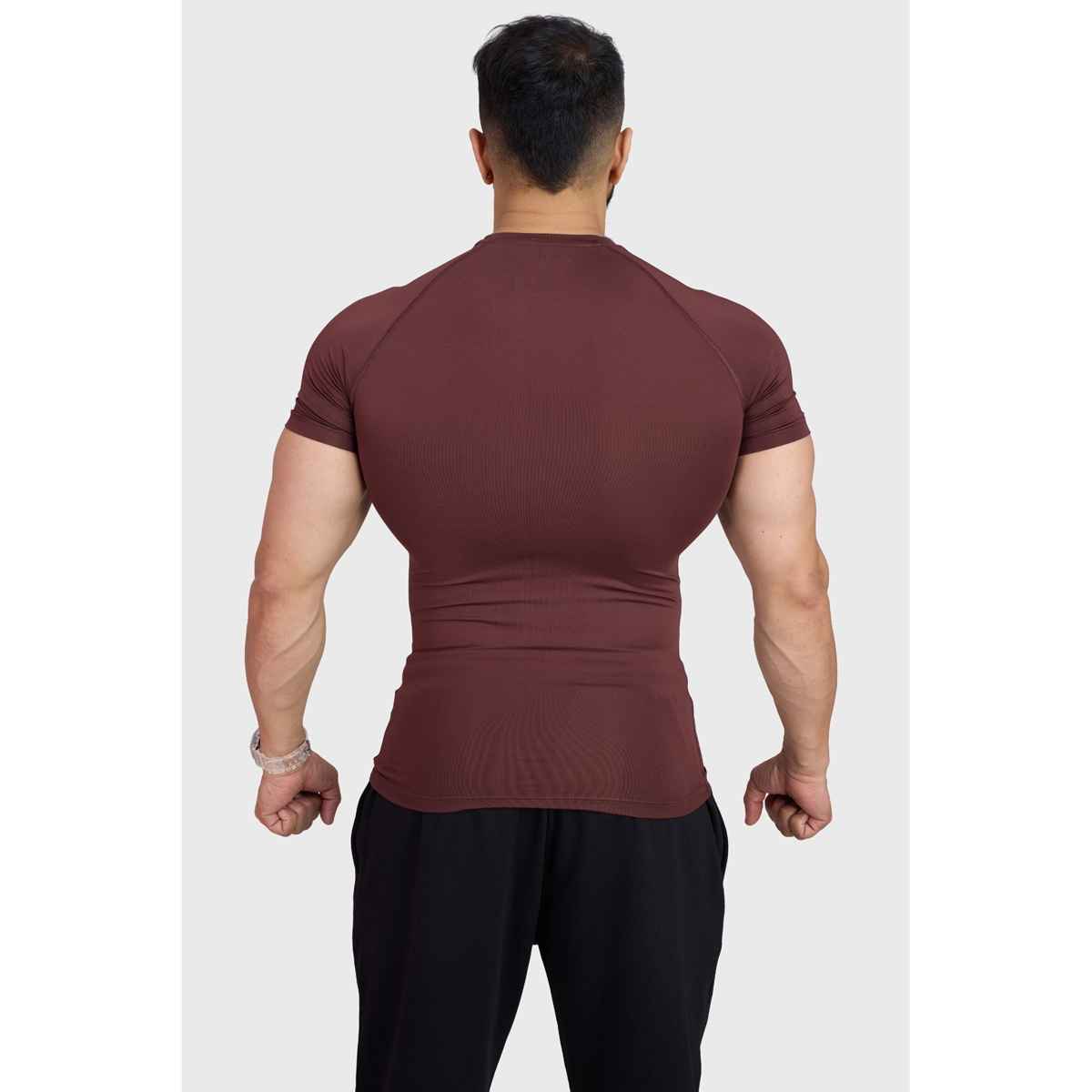 Fuaark Men's Compression GYM T-shirt | Brown - M