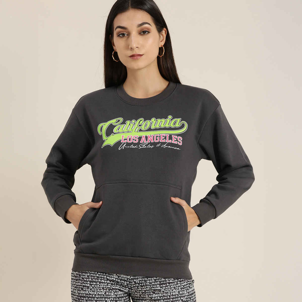 Dillinger Women's Sweatshirt | DLWMNSWT022 | Dark Grey - XL