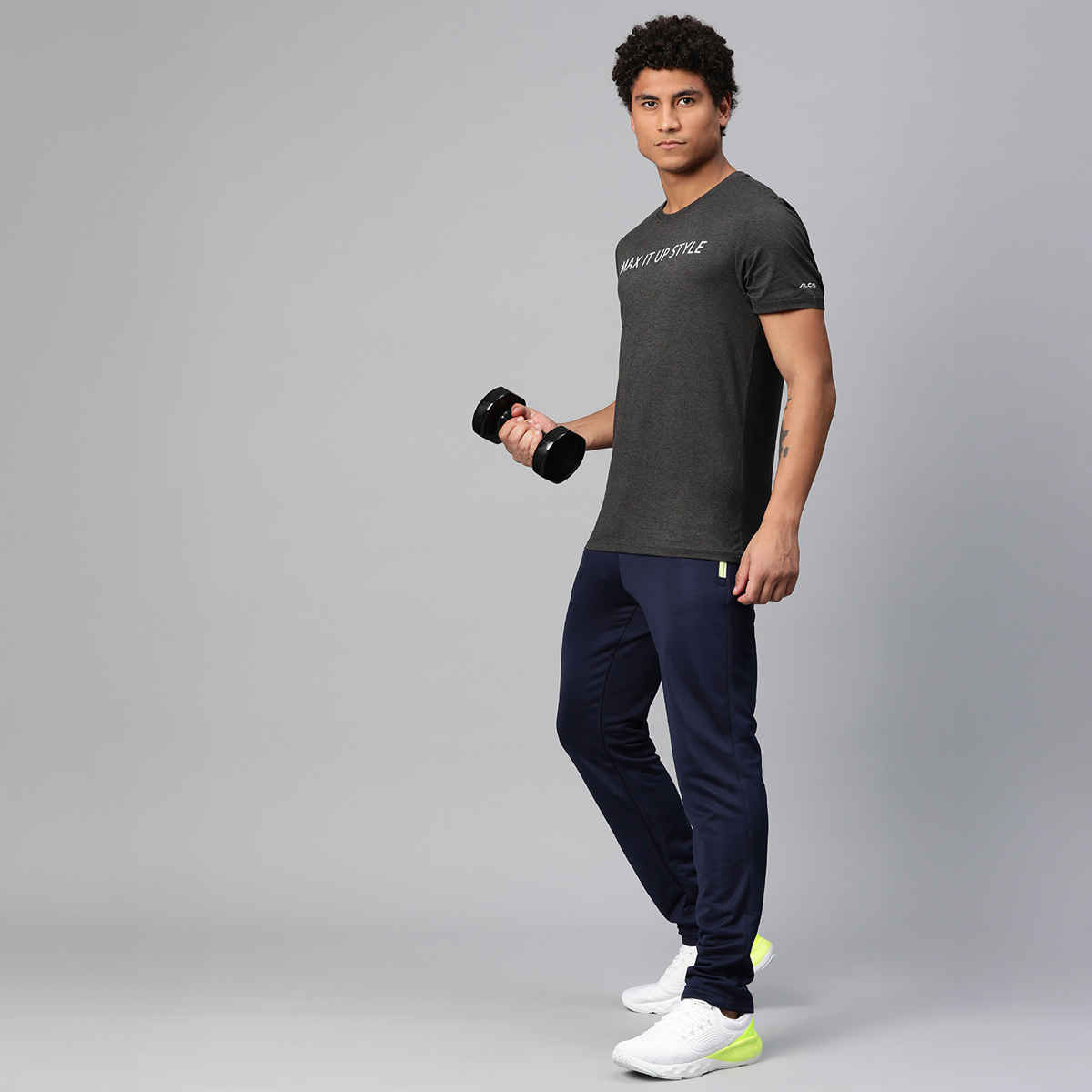 Alcis Men's Round Neck Tee | Grey - M