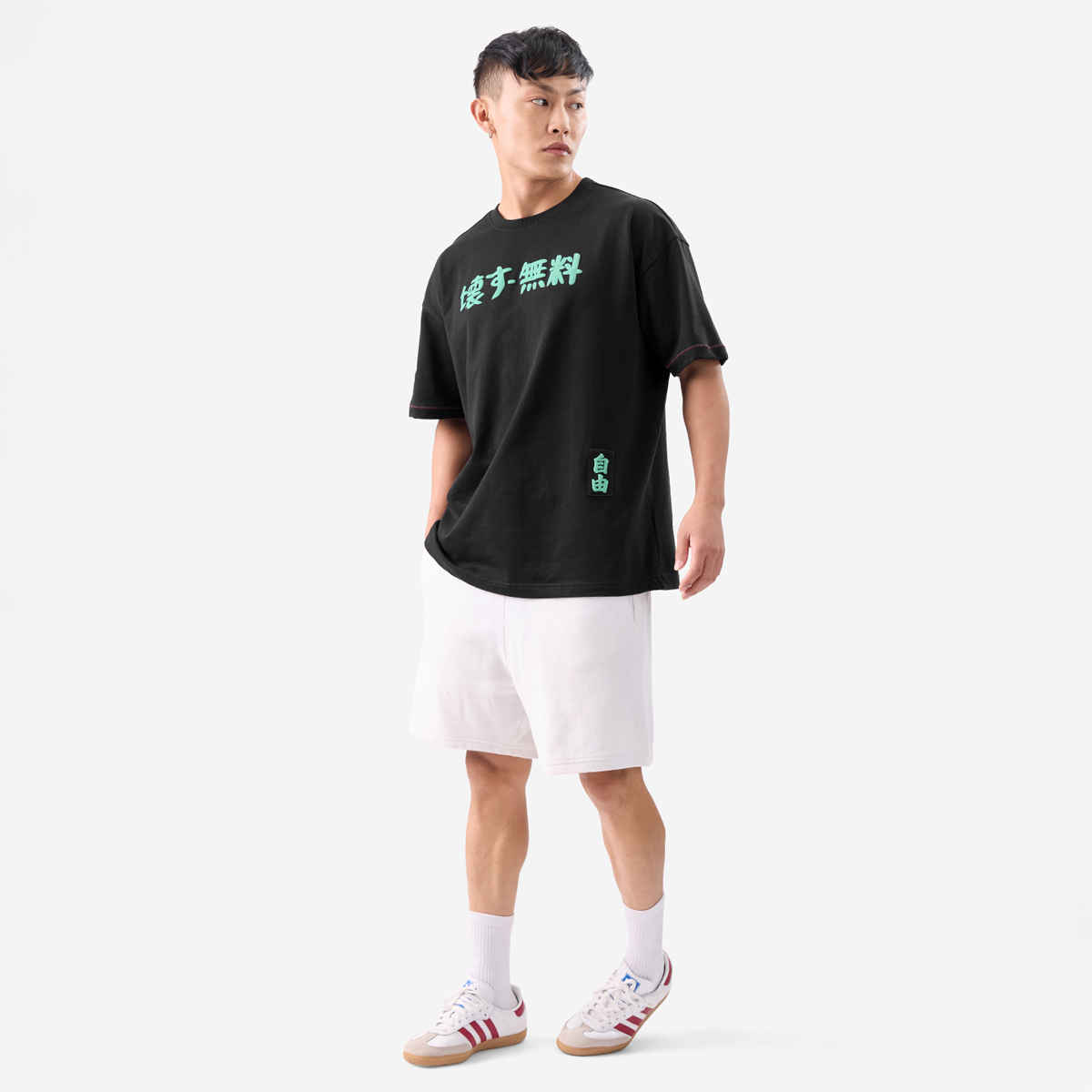 The Souled Store Men's TSS Originals Break Free Turtle Oversized T-shirt | Black - L