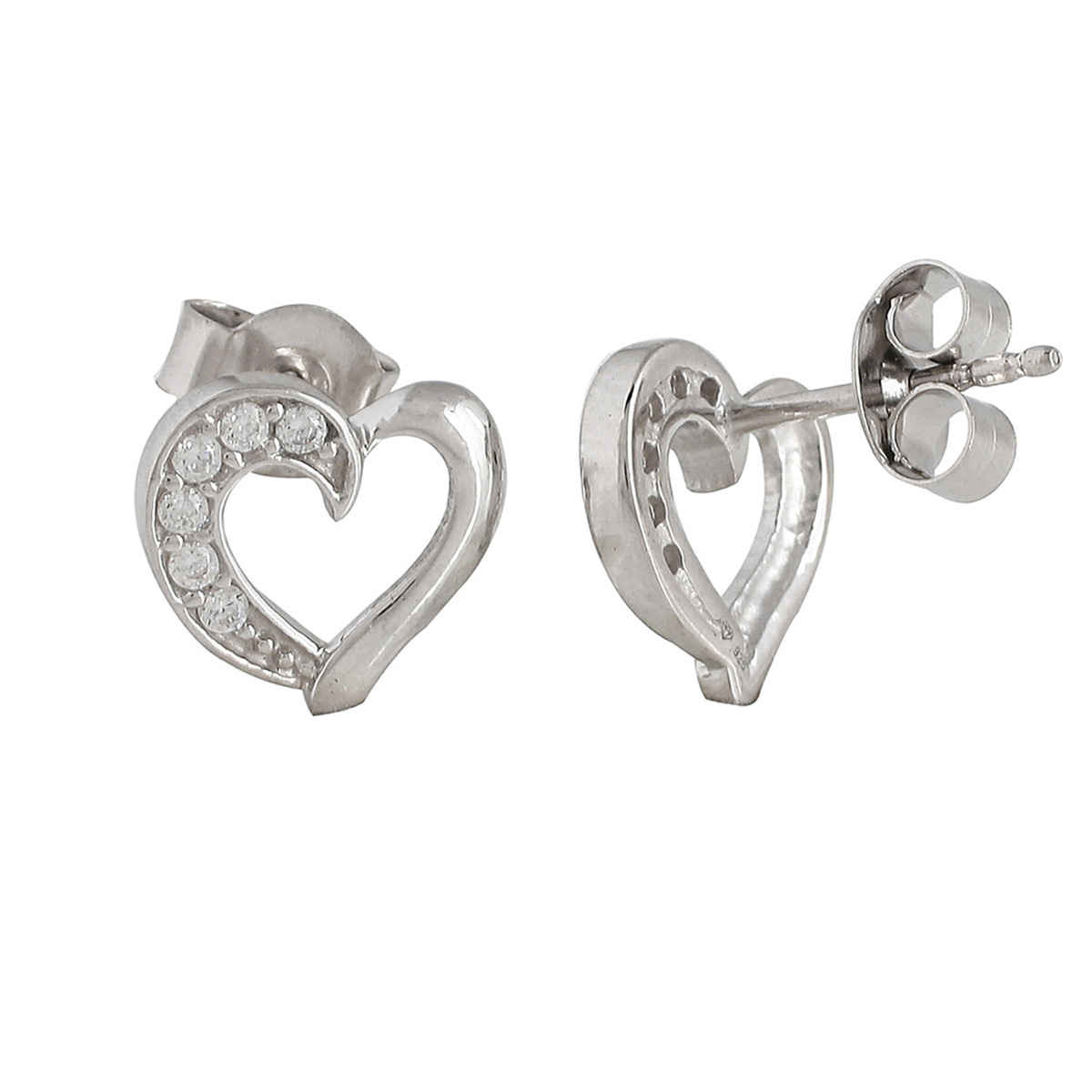 Voylla 925 Sterling Silver Heart Shaped Earring