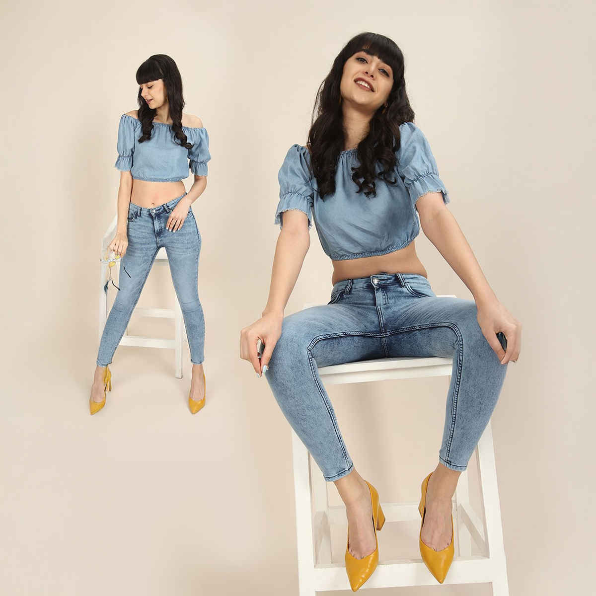 Freehand Women's Distressed Slim-Fit Jeans | Blue - 32