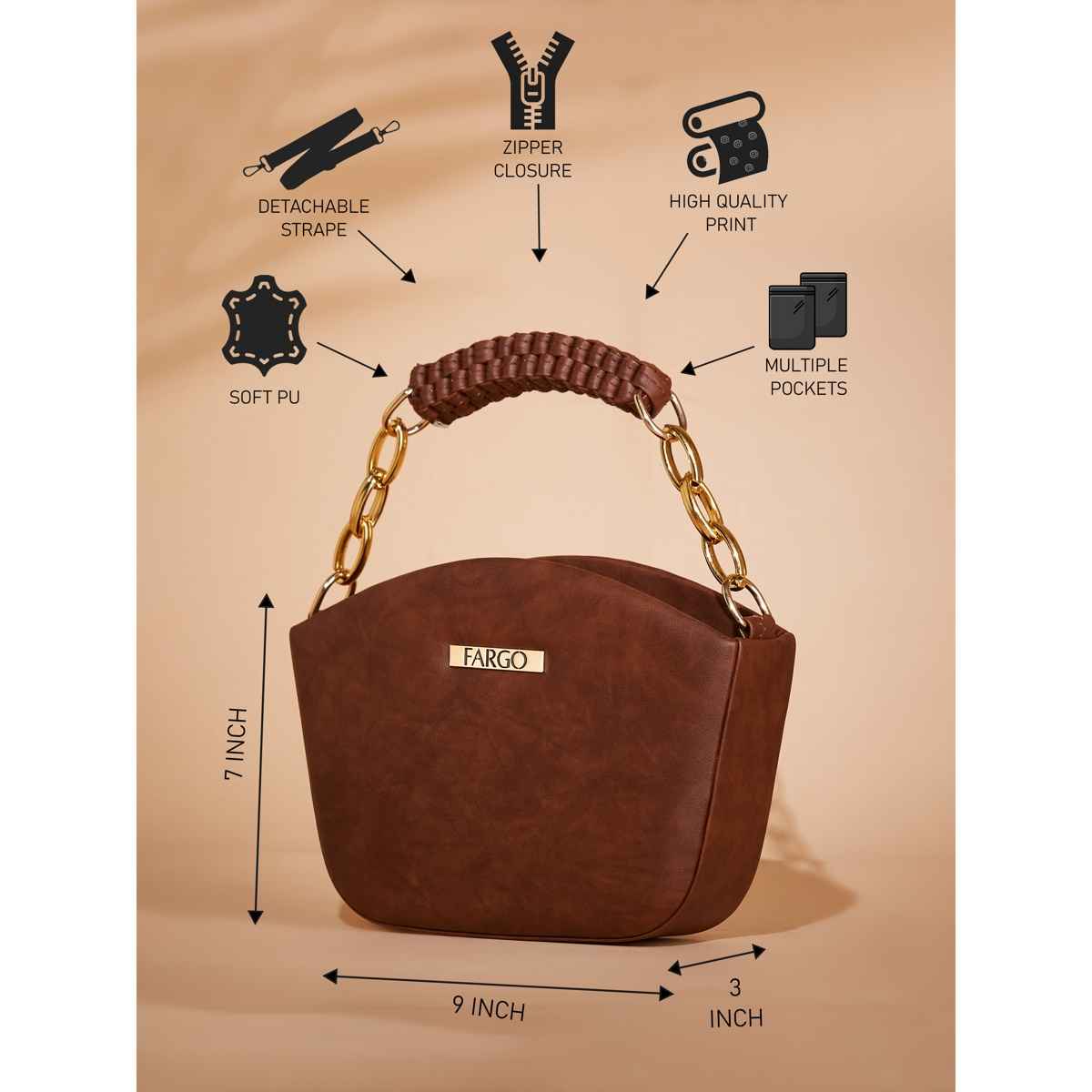 Fargo Women's Stylish Sling Bag | Brown