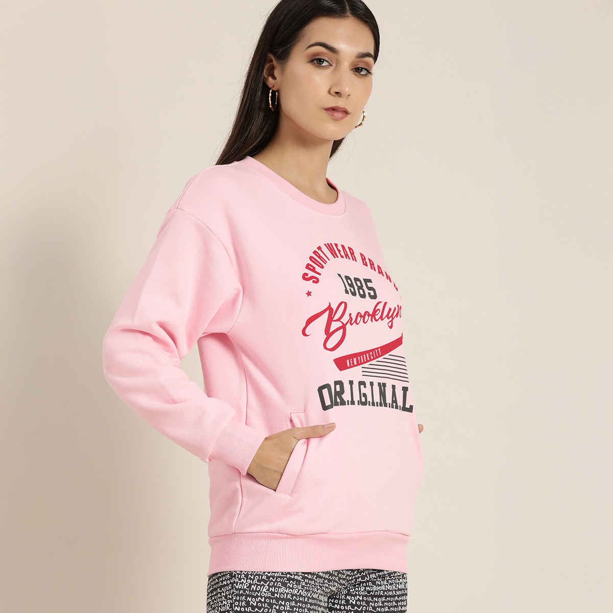 Dillinger Women's Sweatshirt | Dlwmnswt028 | Pink - XL